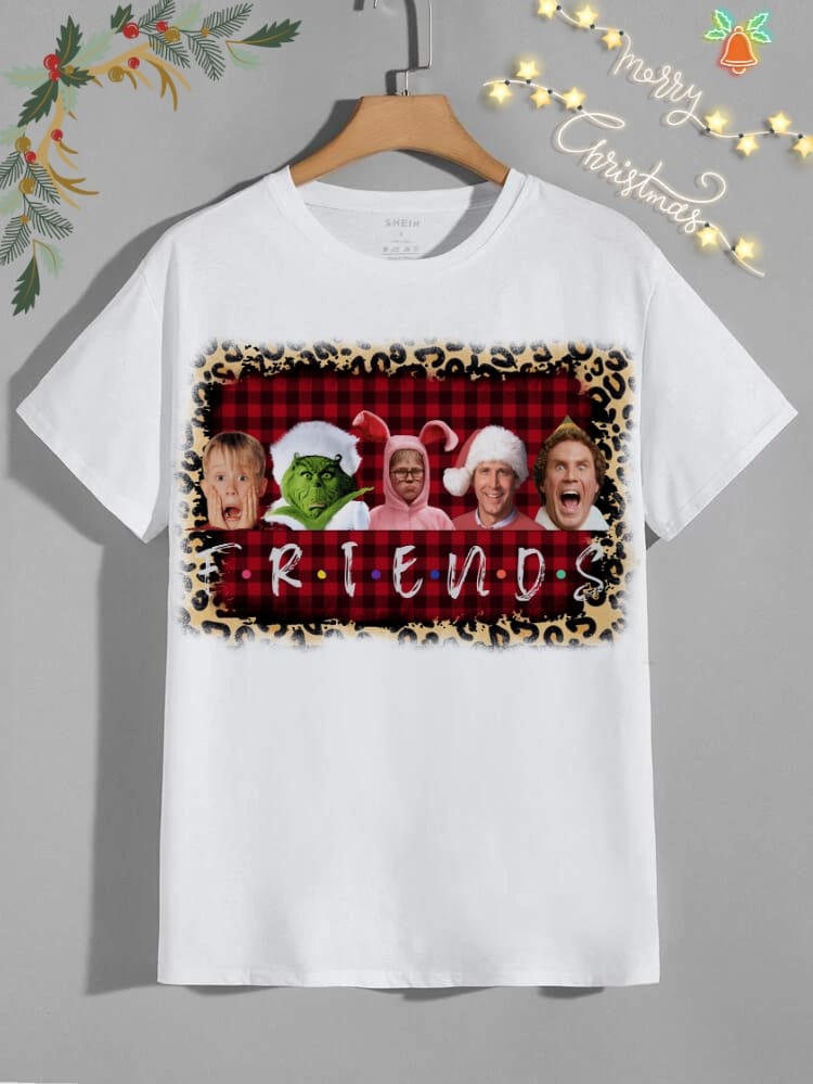 Cute Christmas Friends Sublimation/DTF T-Shirt Image Bundle