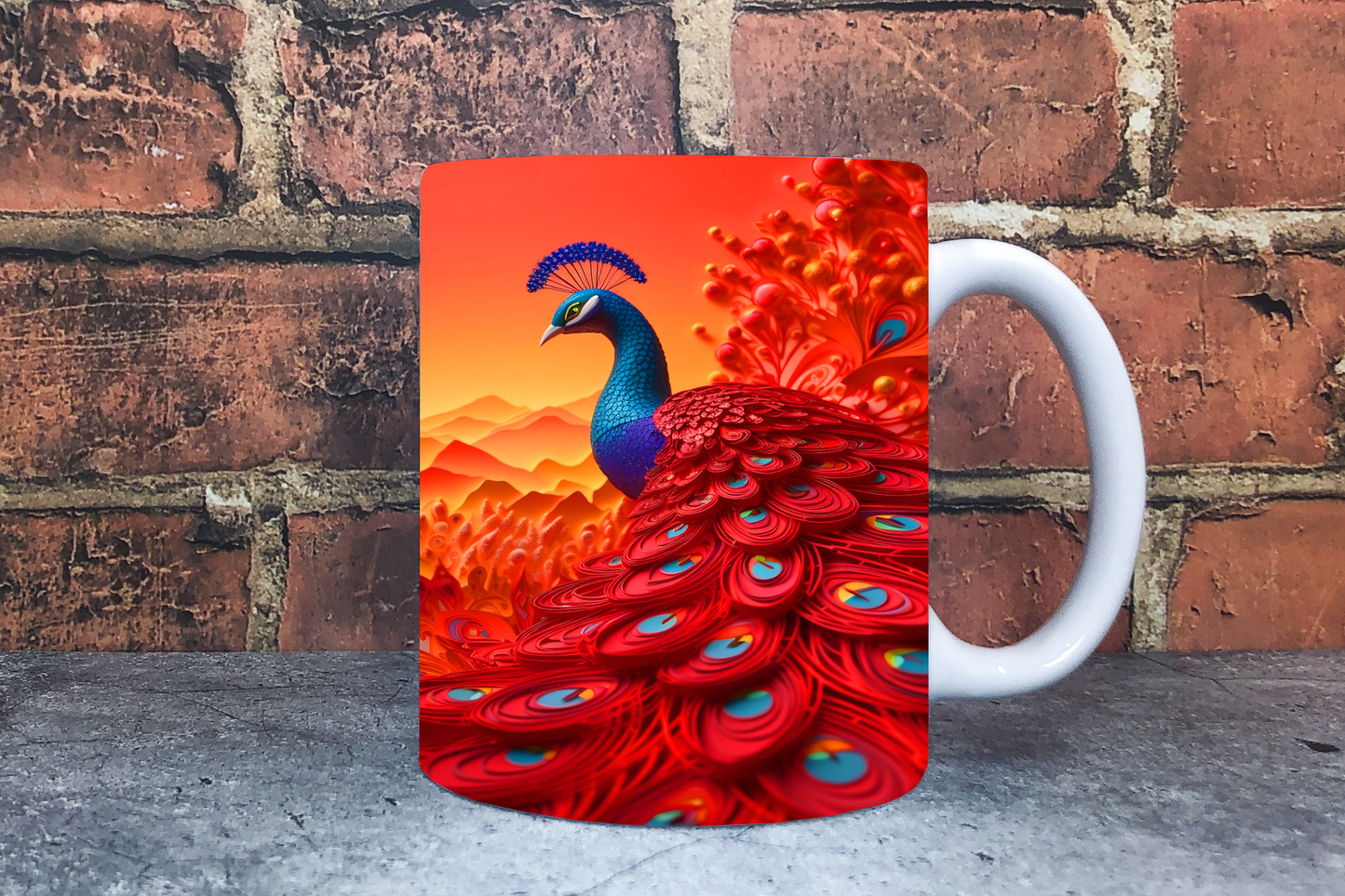 Peacock 20oz Sublimation Mug Images Bundle