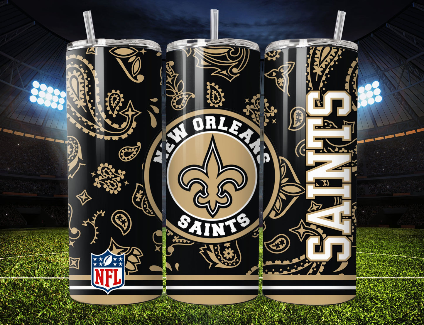 Football 20oz Sublimation Tumbler Image