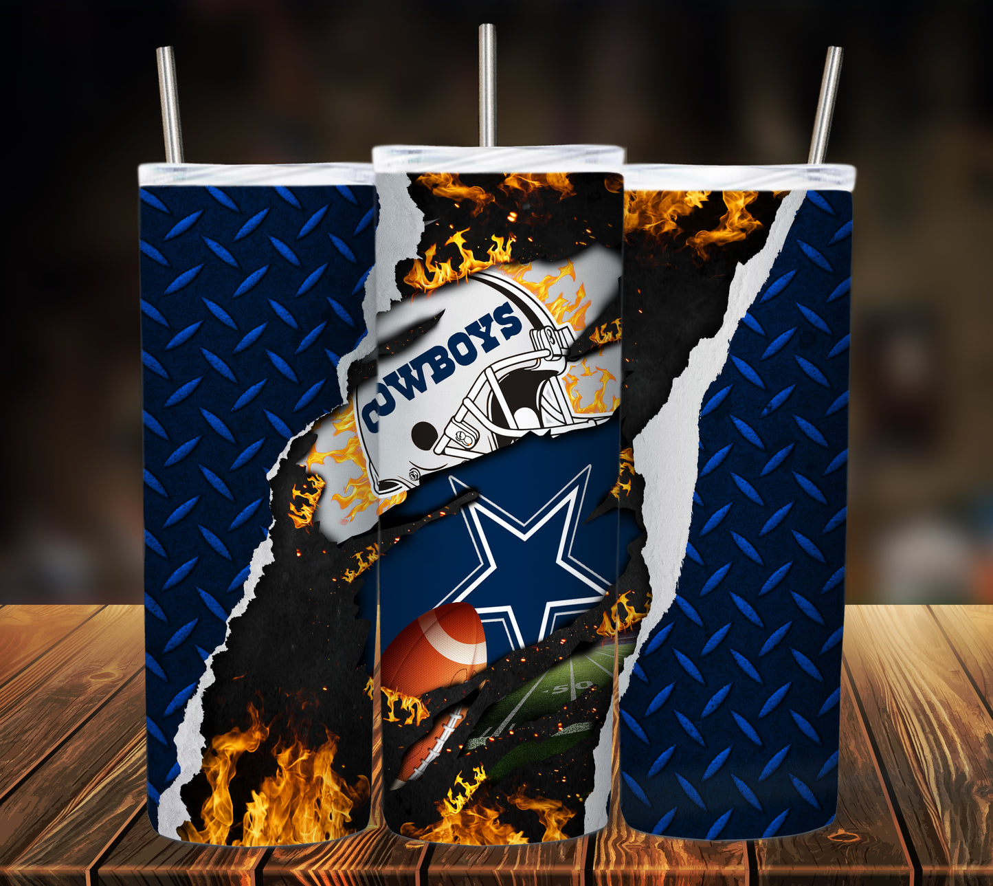 Football 20oz Sublimation Tumbler Image