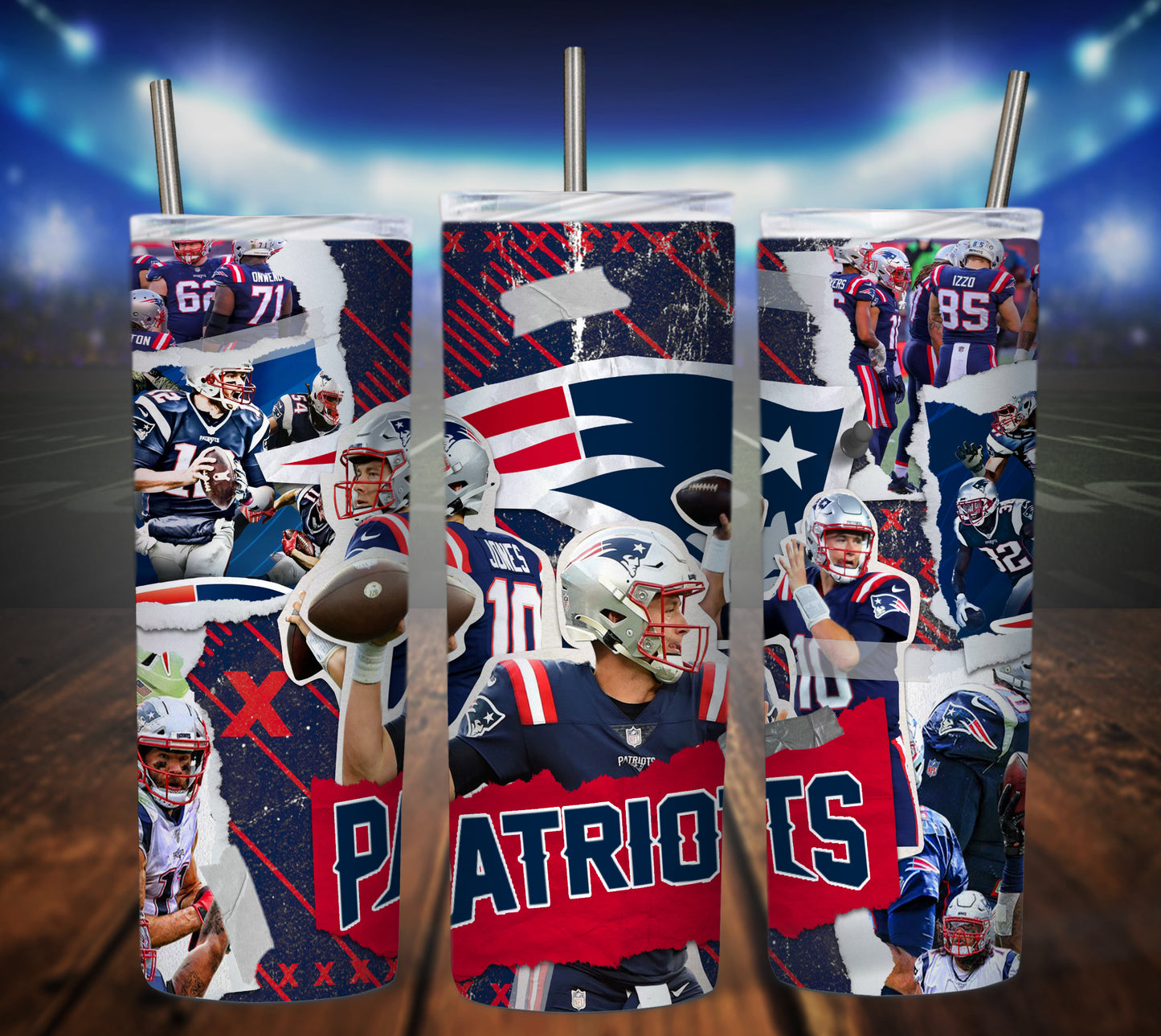 Football 20oz Sublimation Tumbler Image