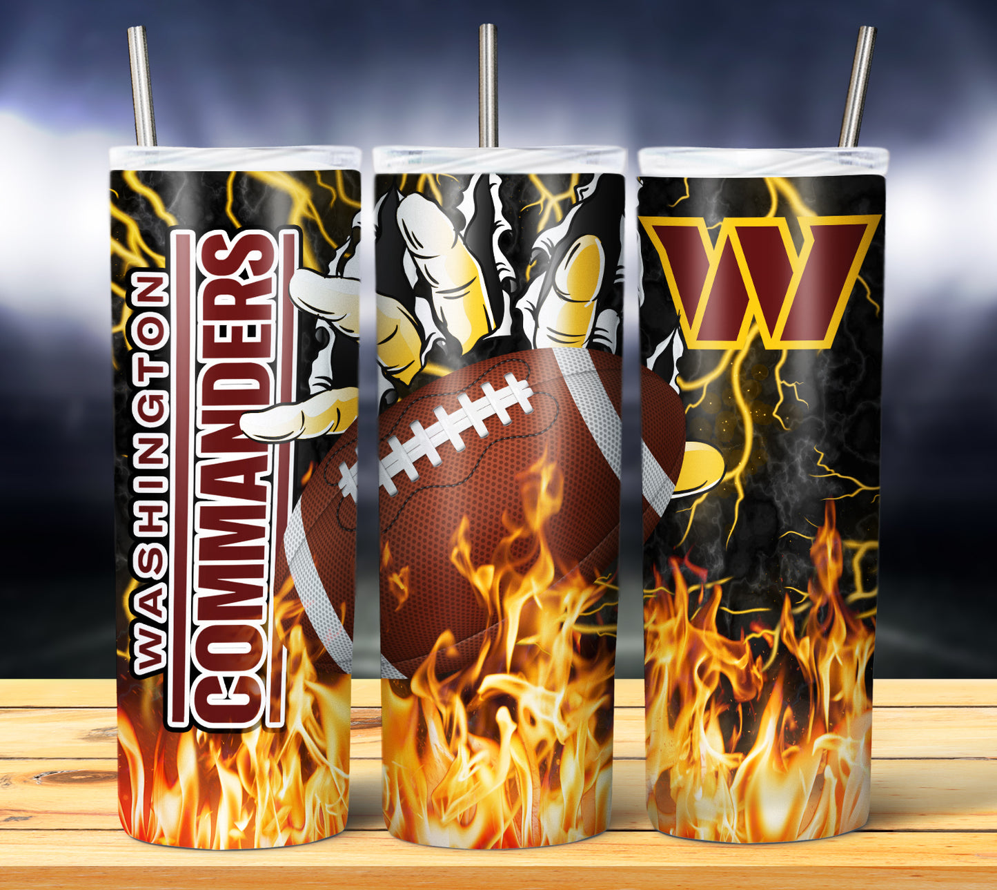 Football 20oz Sublimation Tumbler Image