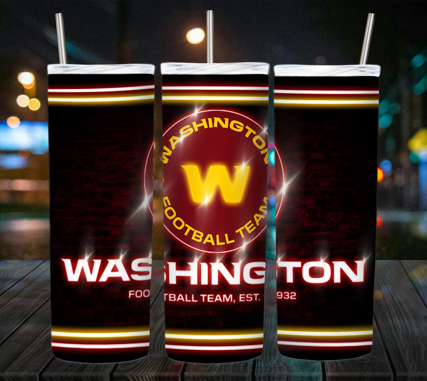 Football 20oz Sublimation Tumbler Image