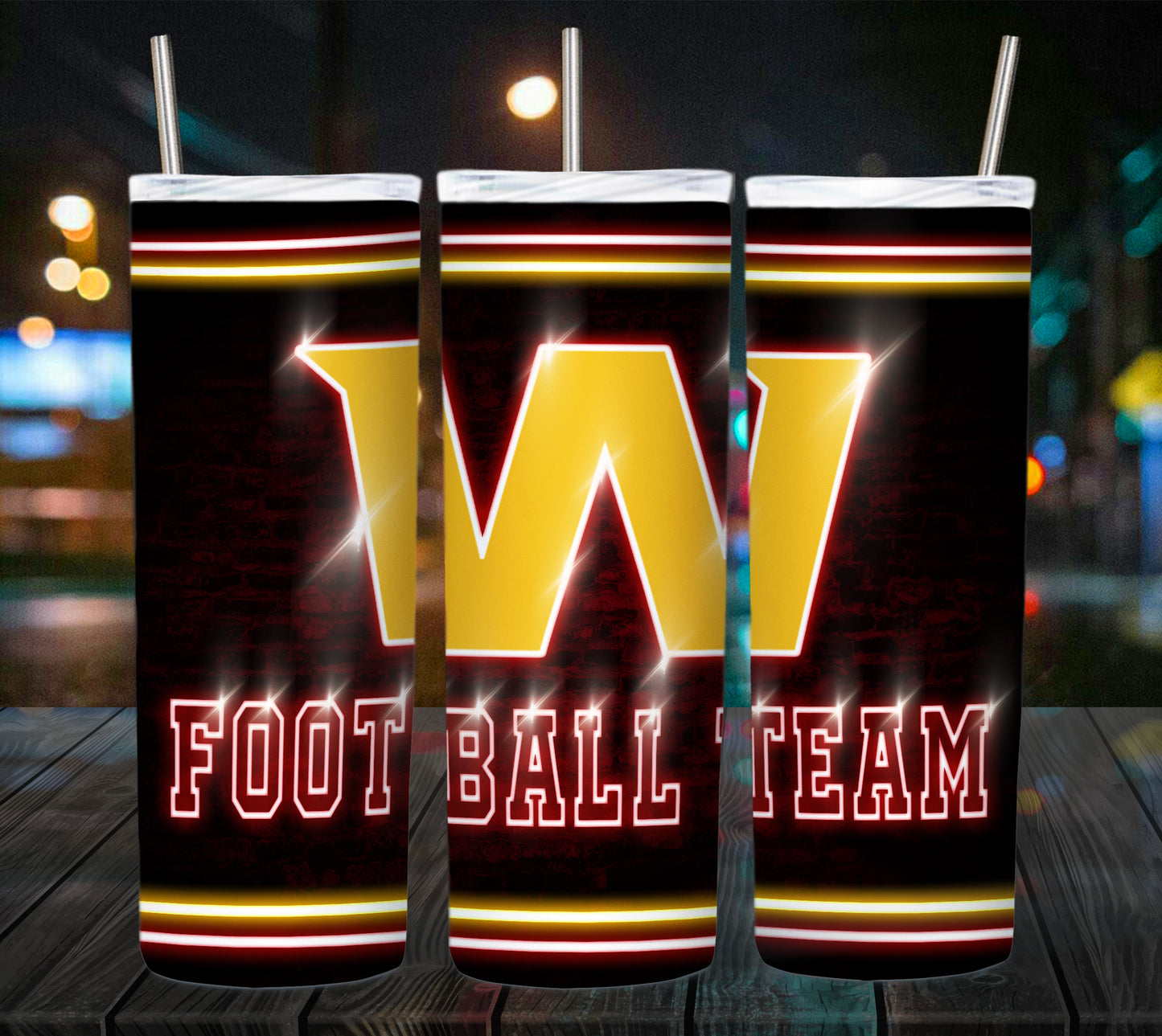 Football 20oz Sublimation Tumbler Image