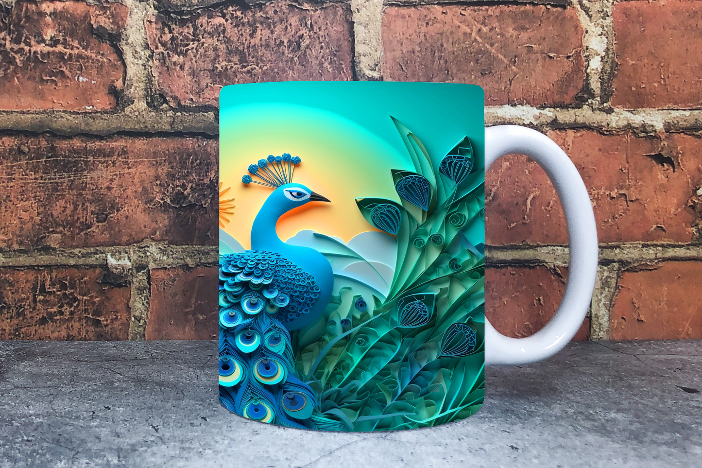 Peacock 20oz Sublimation Mug Images Bundle