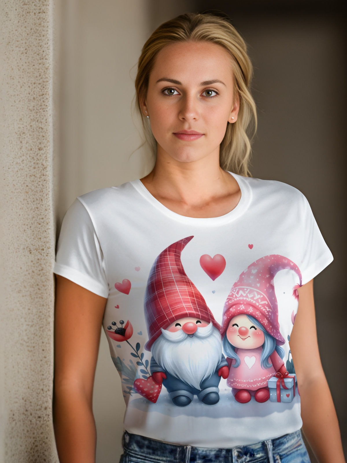 Gnomes Valentine Sublimation/DTF T-Shirt Images Bundle