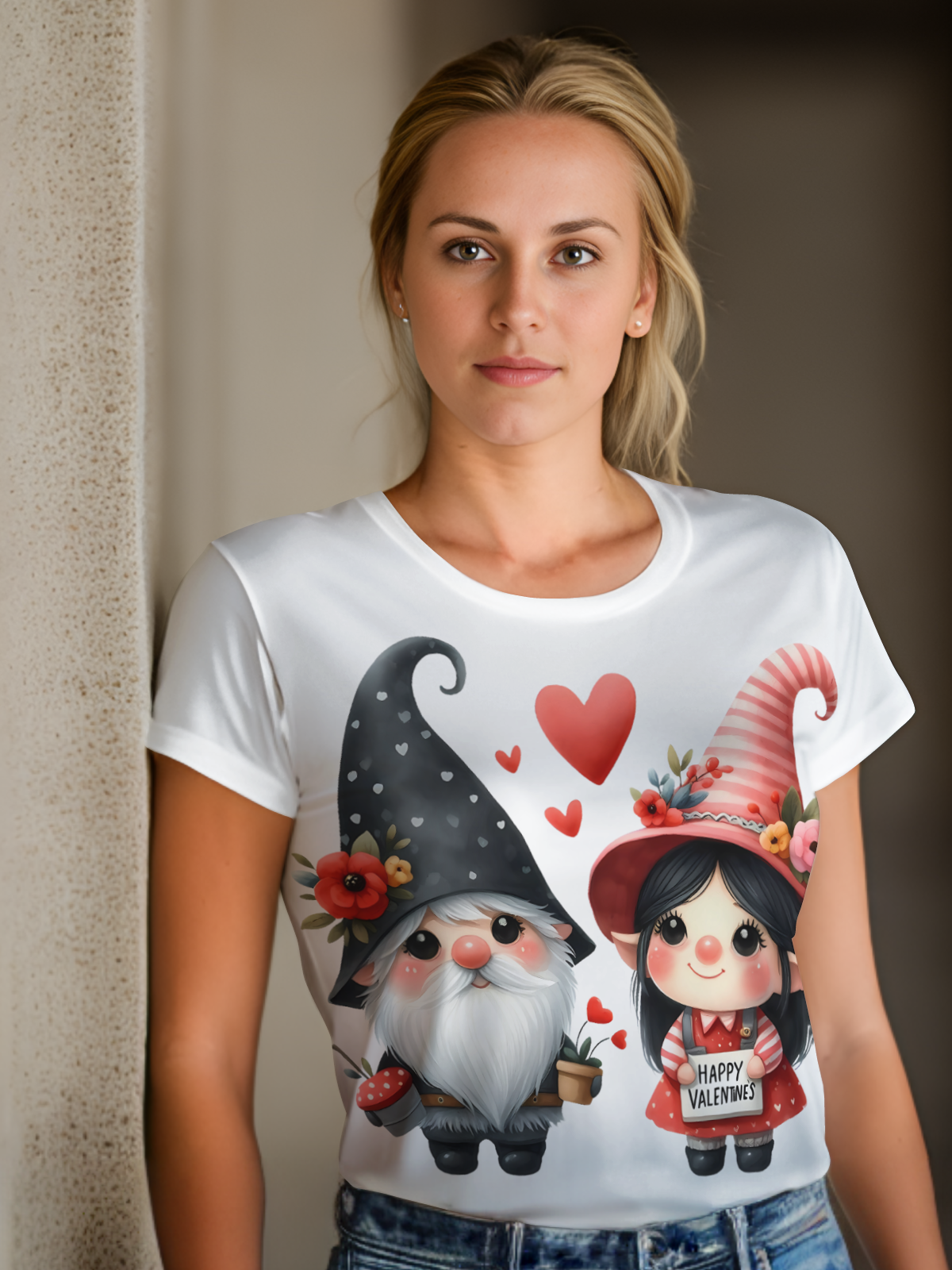 Gnomes Valentine Sublimation/DTF T-Shirt Images Bundle