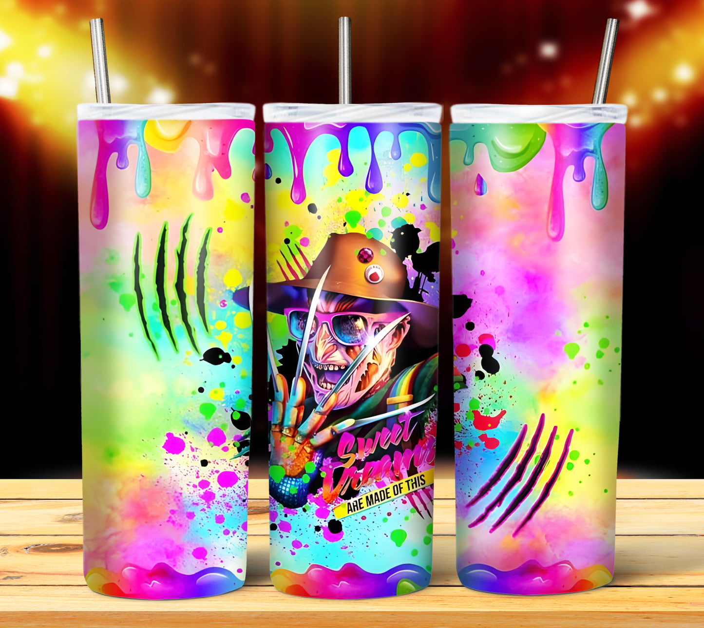 20 Colorful Halloween Sublimation 20oz Images Bundle