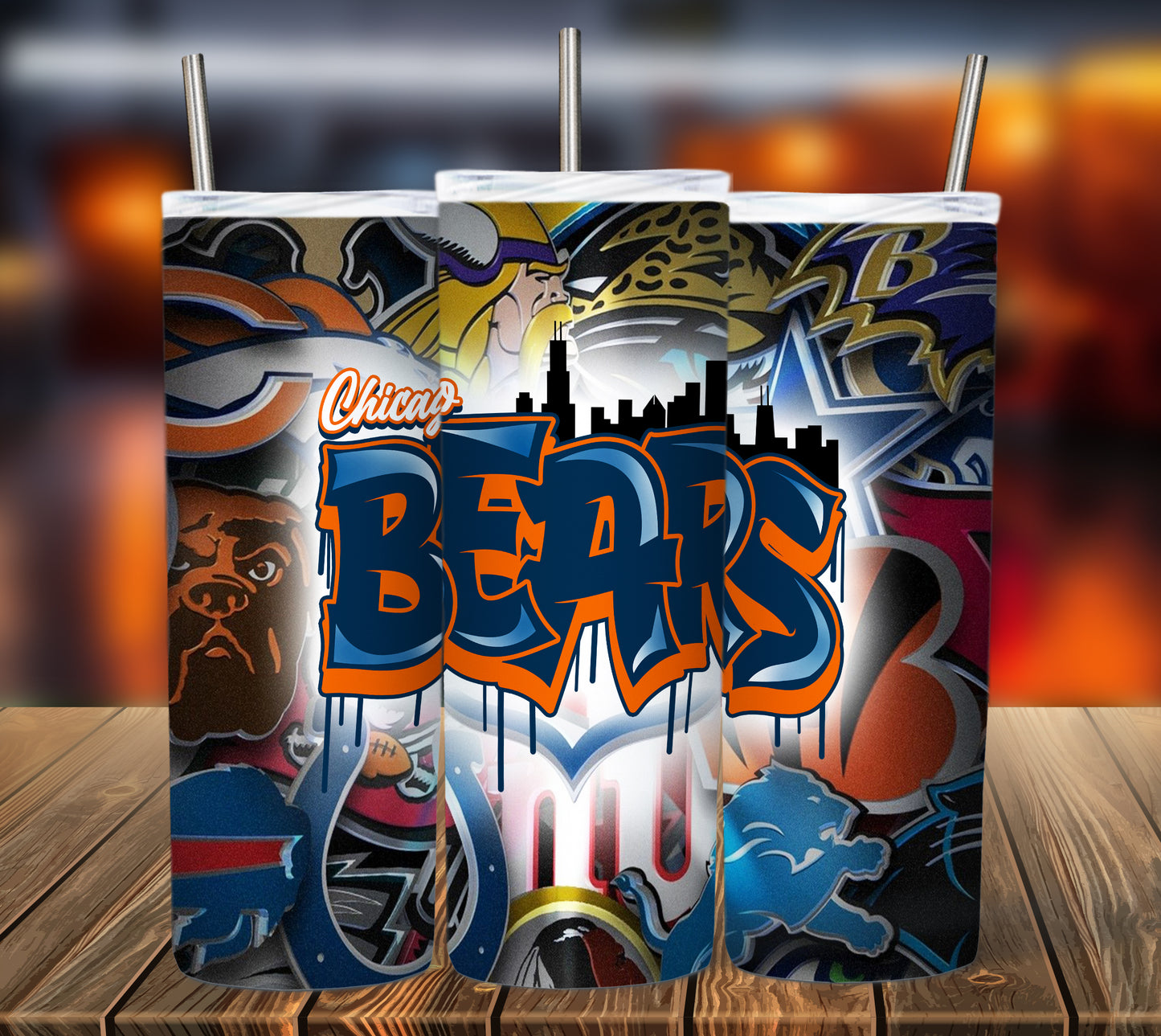 Football 20oz Sublimation Tumbler Image