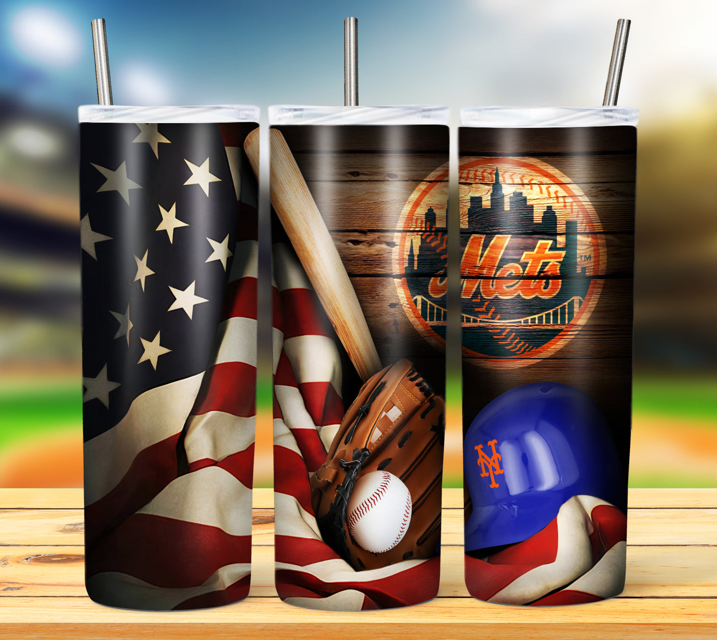 Baseball 20oz Sublimation Tumbler Image