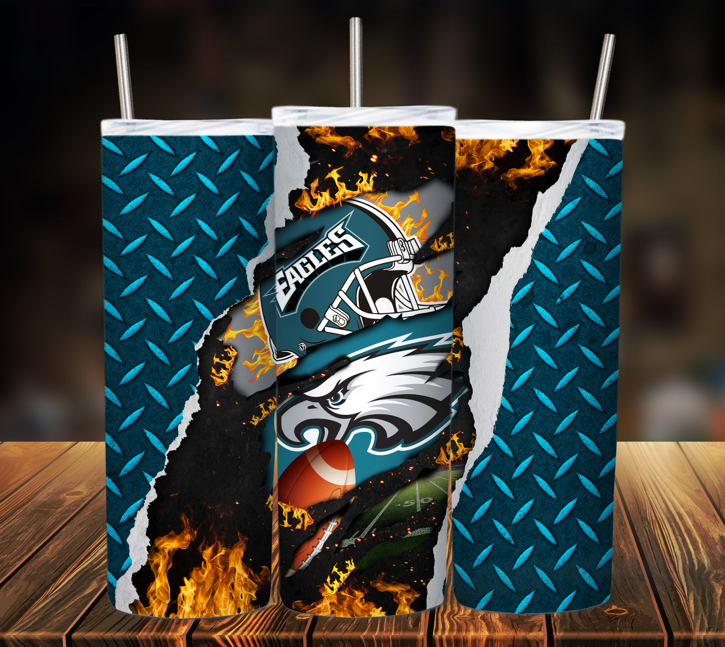 Football 20oz Sublimation Tumbler Image