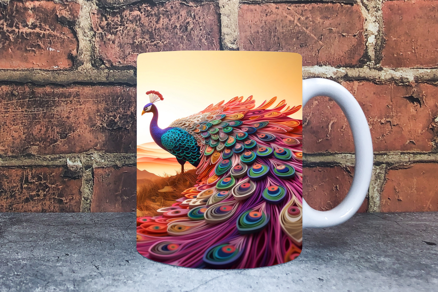 Peacock 20oz Sublimation Mug Images Bundle