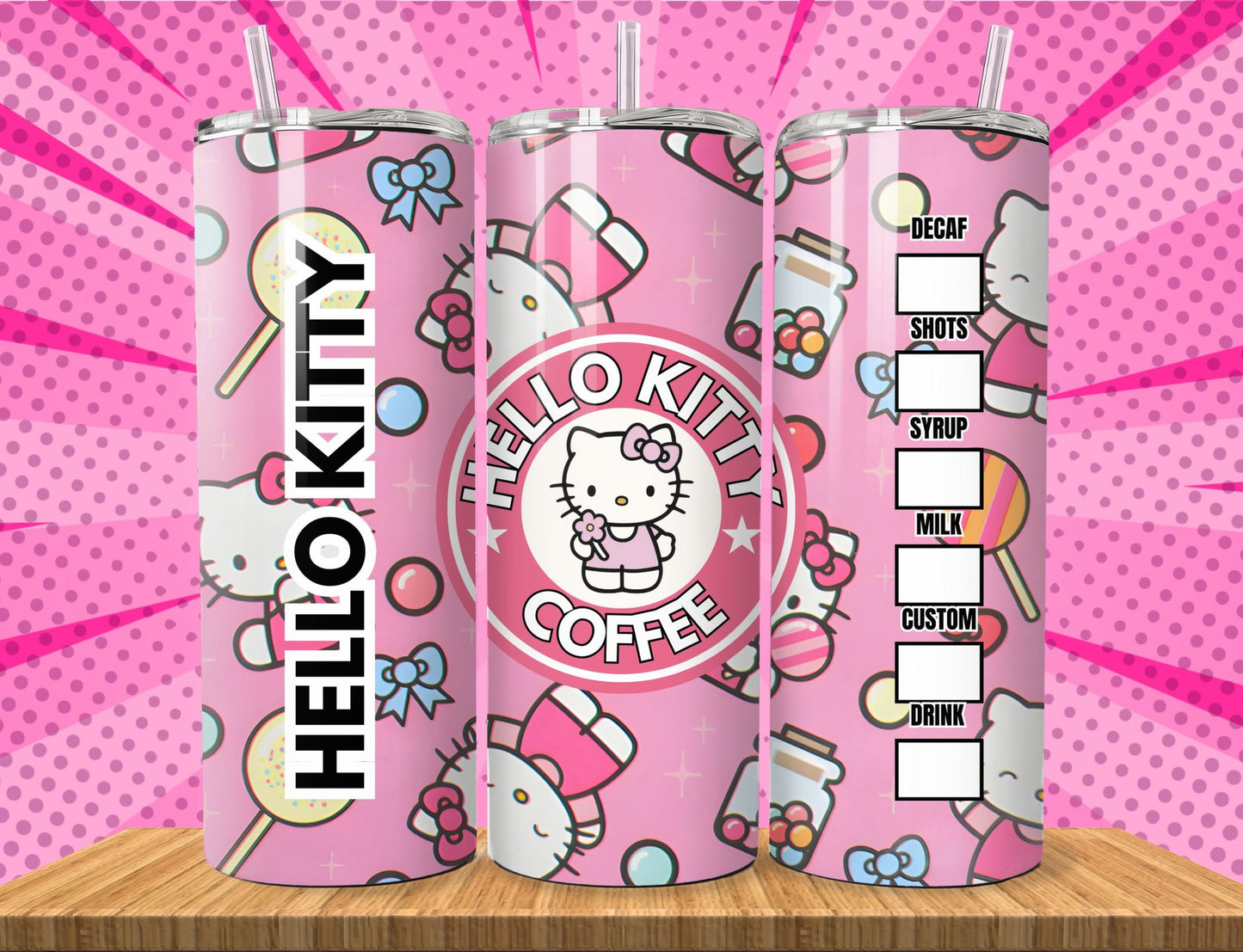 Cute Hello Kitty Sublimation 20oz Images Bundle