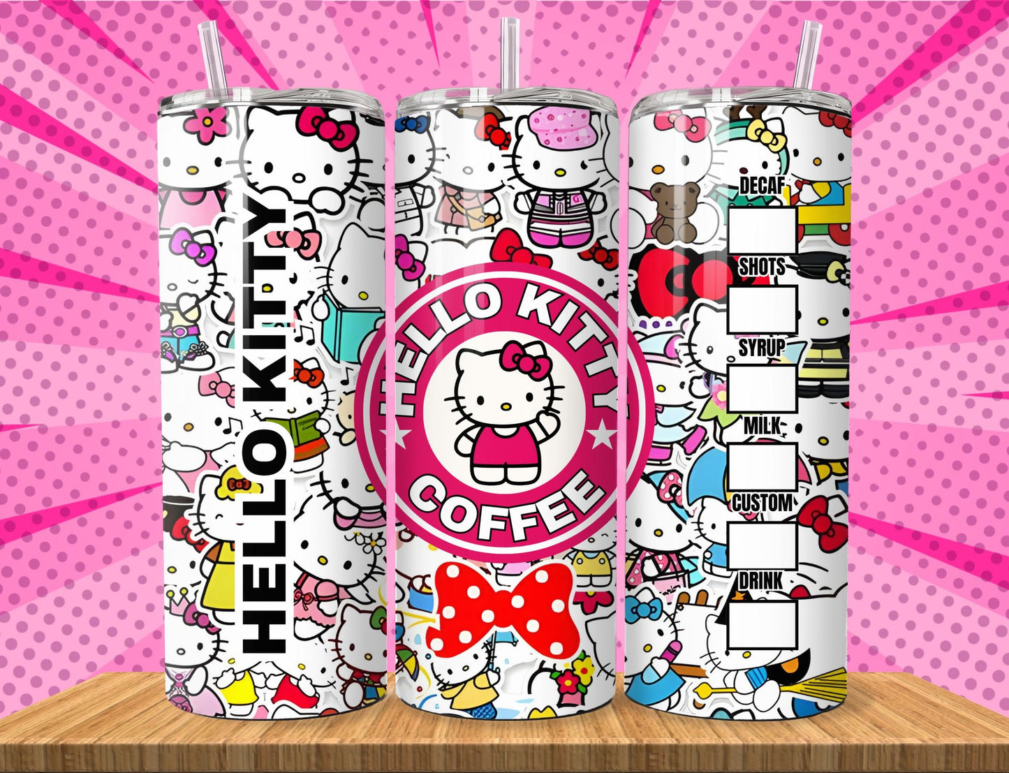 Cute Hello Kitty Sublimation 20oz Images Bundle