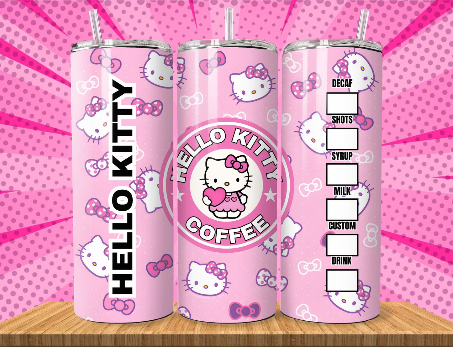 Cute Hello Kitty Sublimation 20oz Images Bundle