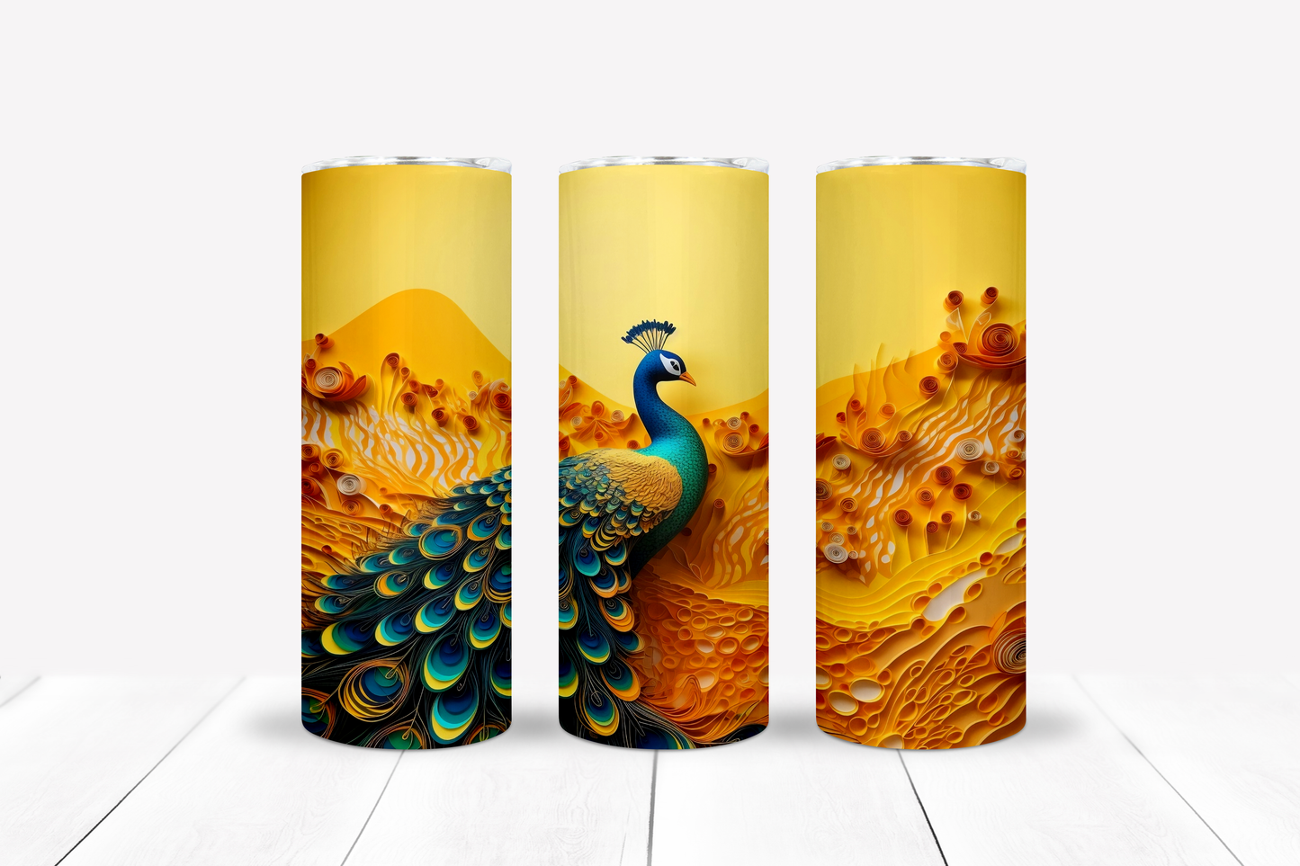 Peacock 20oz Sublimation Tumbler Image Bundle