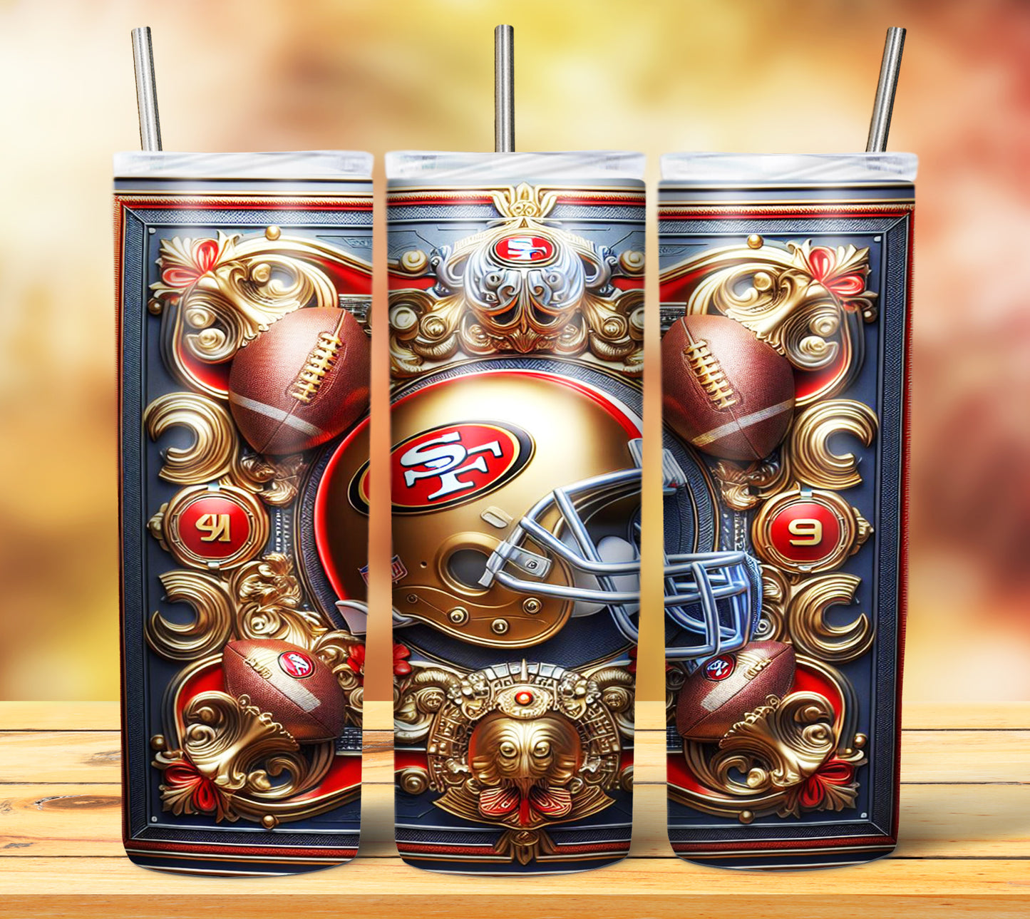 Football 20oz Sublimation Tumbler Images Bundle