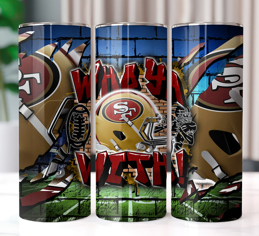 Football Sublimation 20oz Tumbler Images