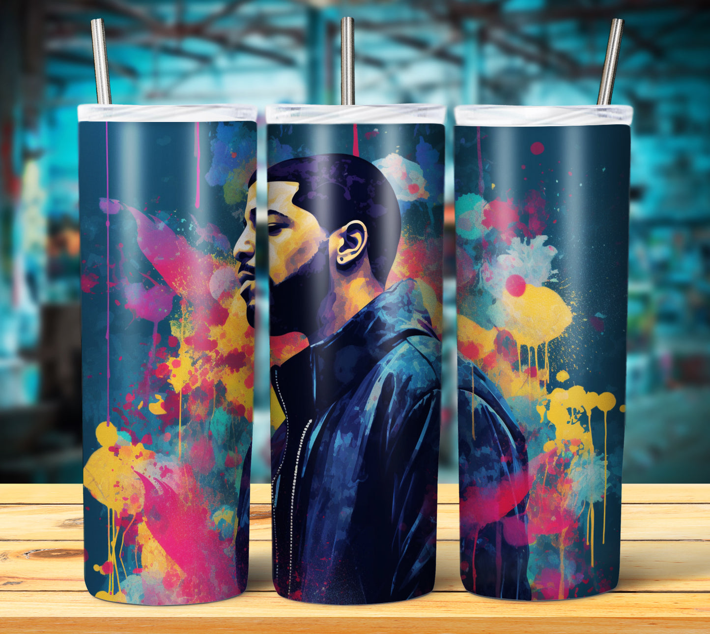 Paint Splat Music Sublimation 20oz Image