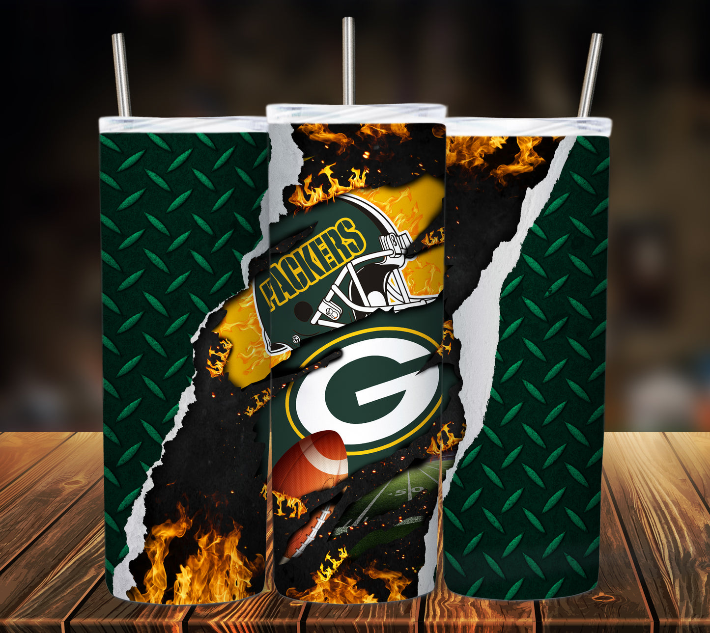 Football 20oz Sublimation Tumbler Image