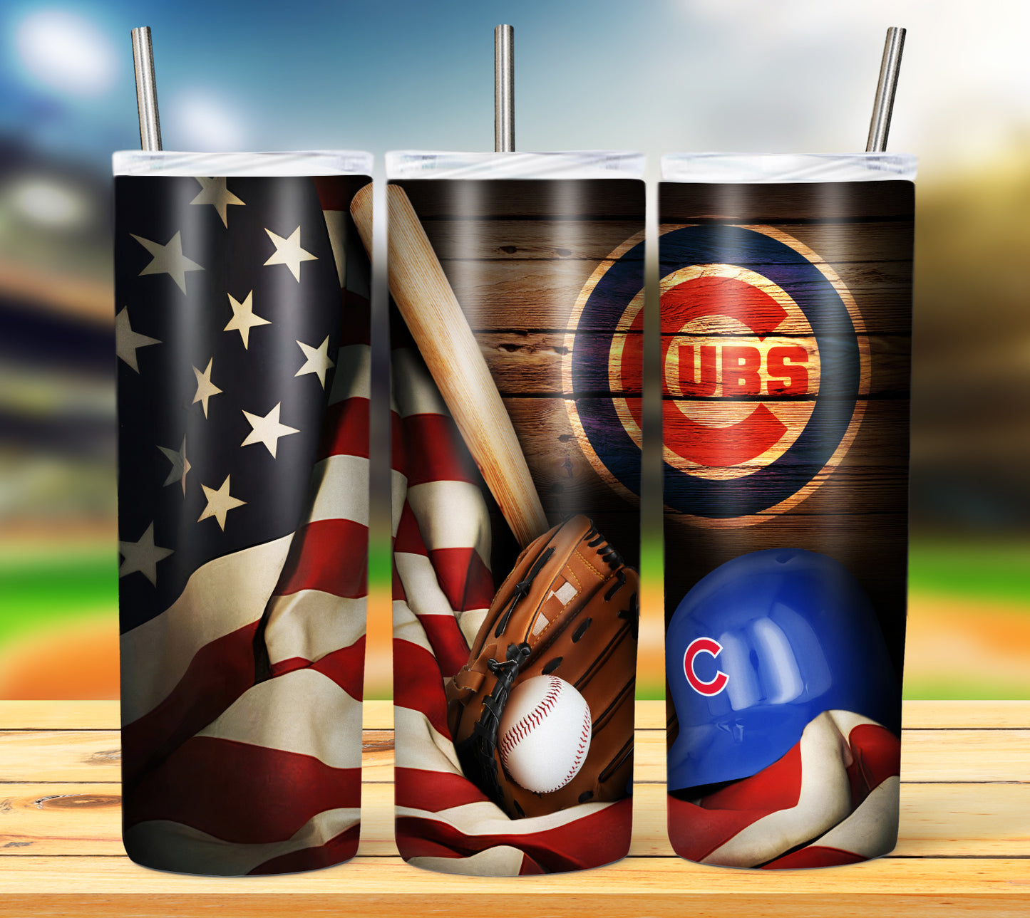 Baseball 20oz Sublimation Tumbler Image