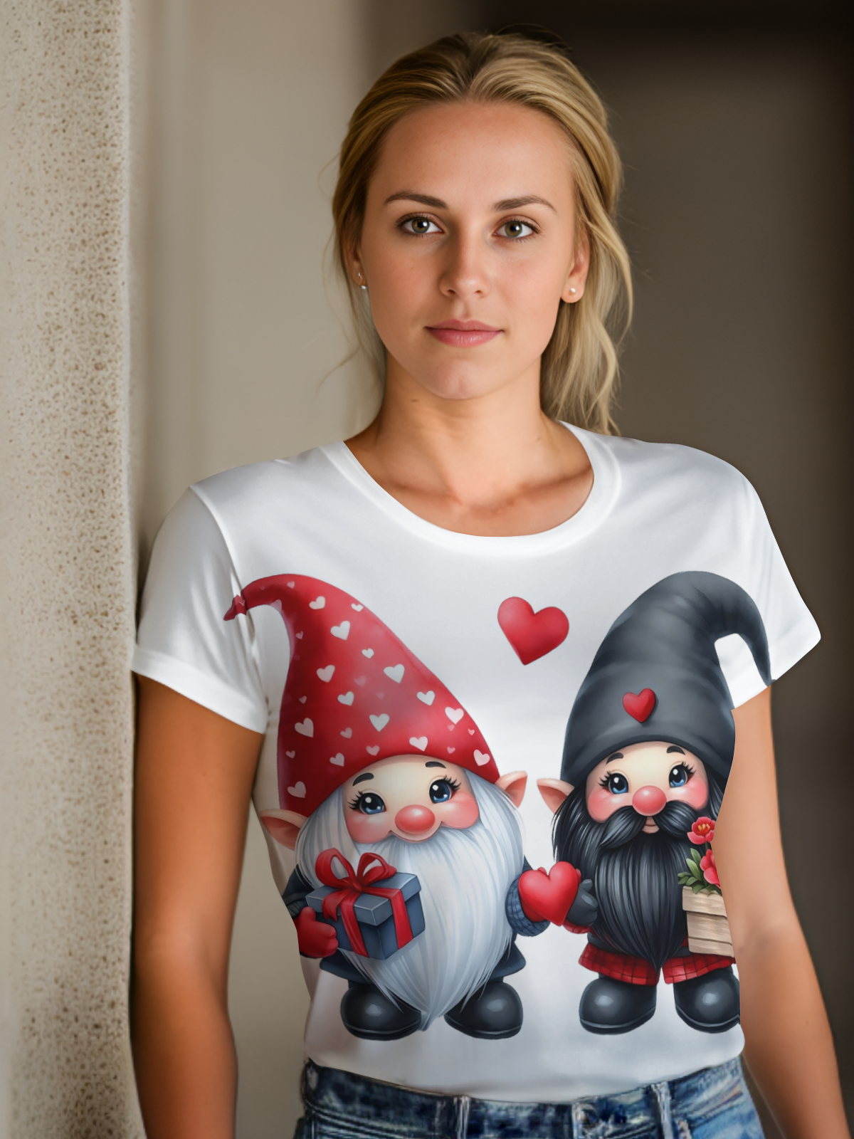 Gnomes Valentine Sublimation/DTF T-Shirt Images Bundle