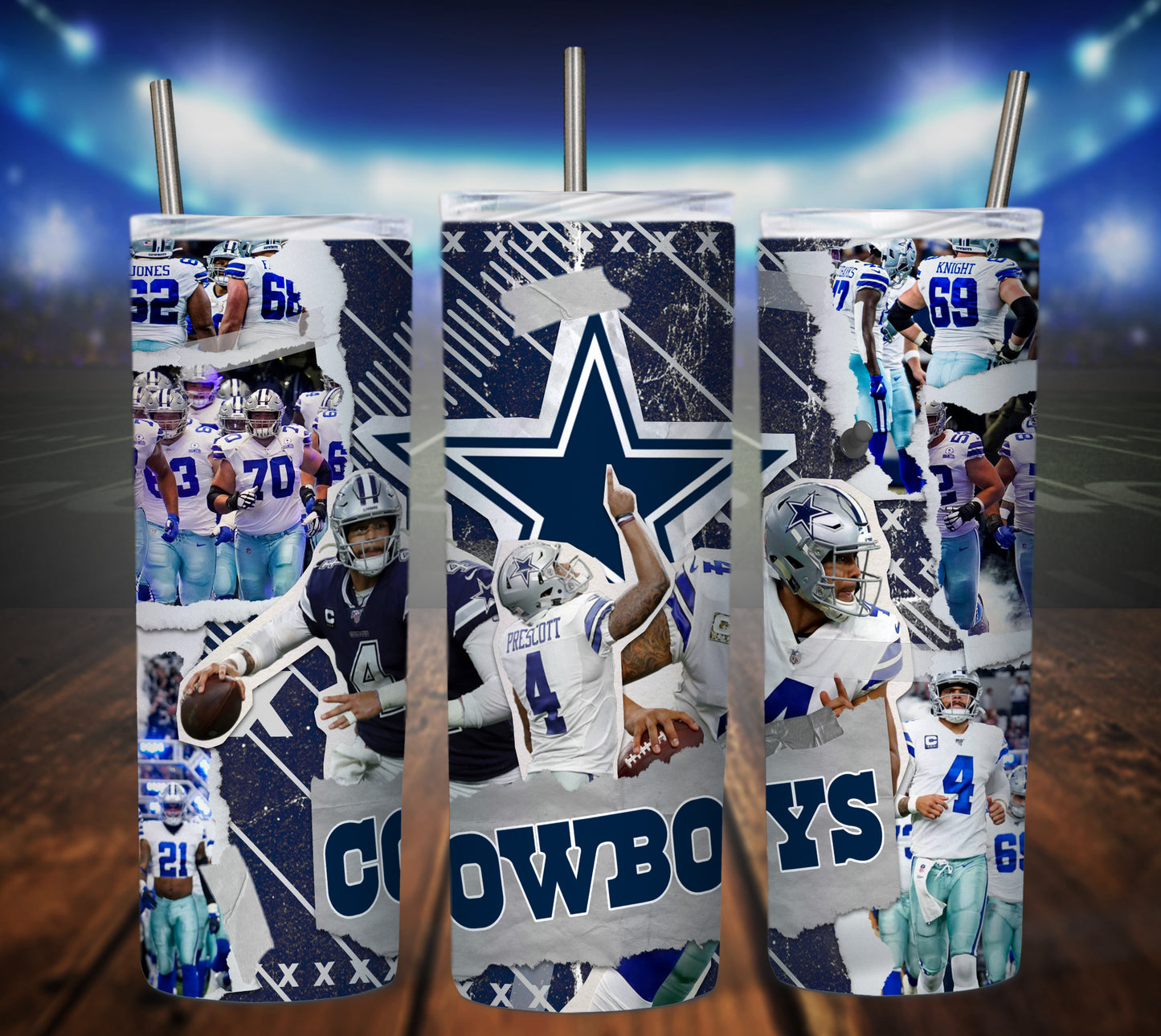 Football 20oz Sublimation Tumbler Image