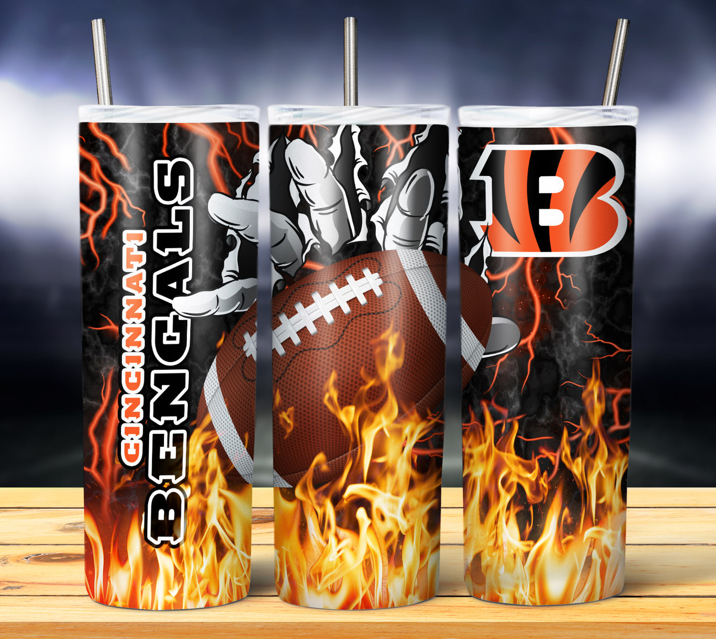 Football 20oz Sublimation Tumbler Image