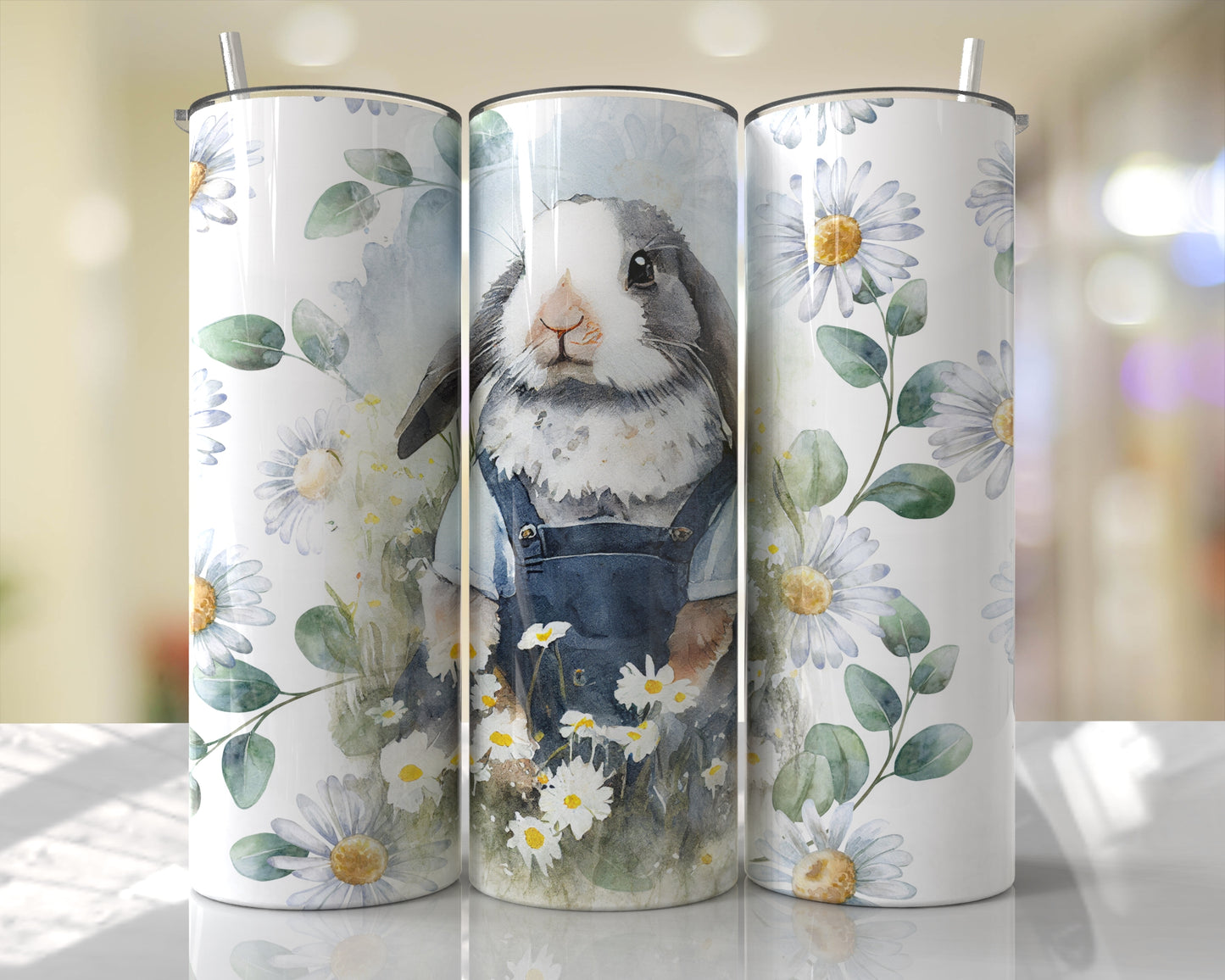 Country Bunny 20oz Sublimation Tumbler Image