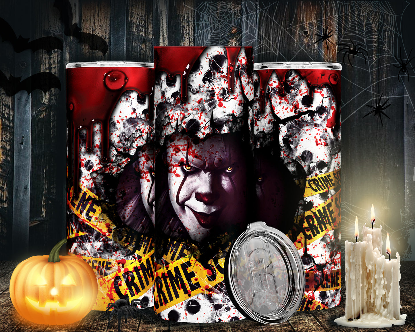 30 Horror Halloween Sublimation 20oz Images Bundle