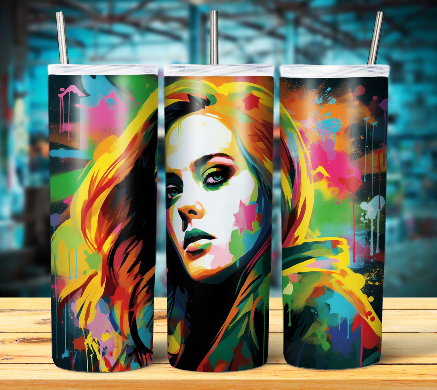 Paint Splat Music Sublimation 20oz Image