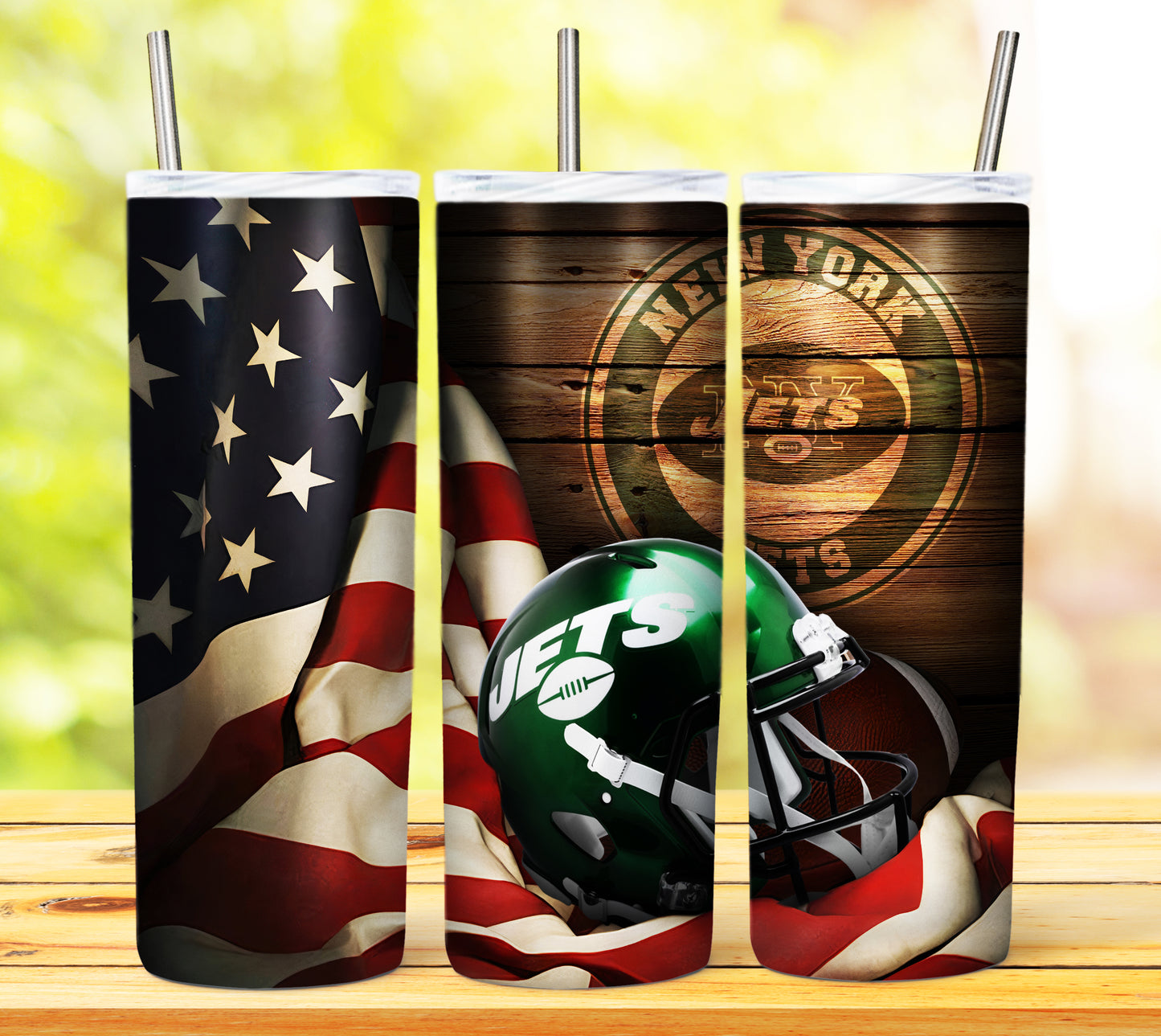 Football 20oz Sublimation Tumbler Image