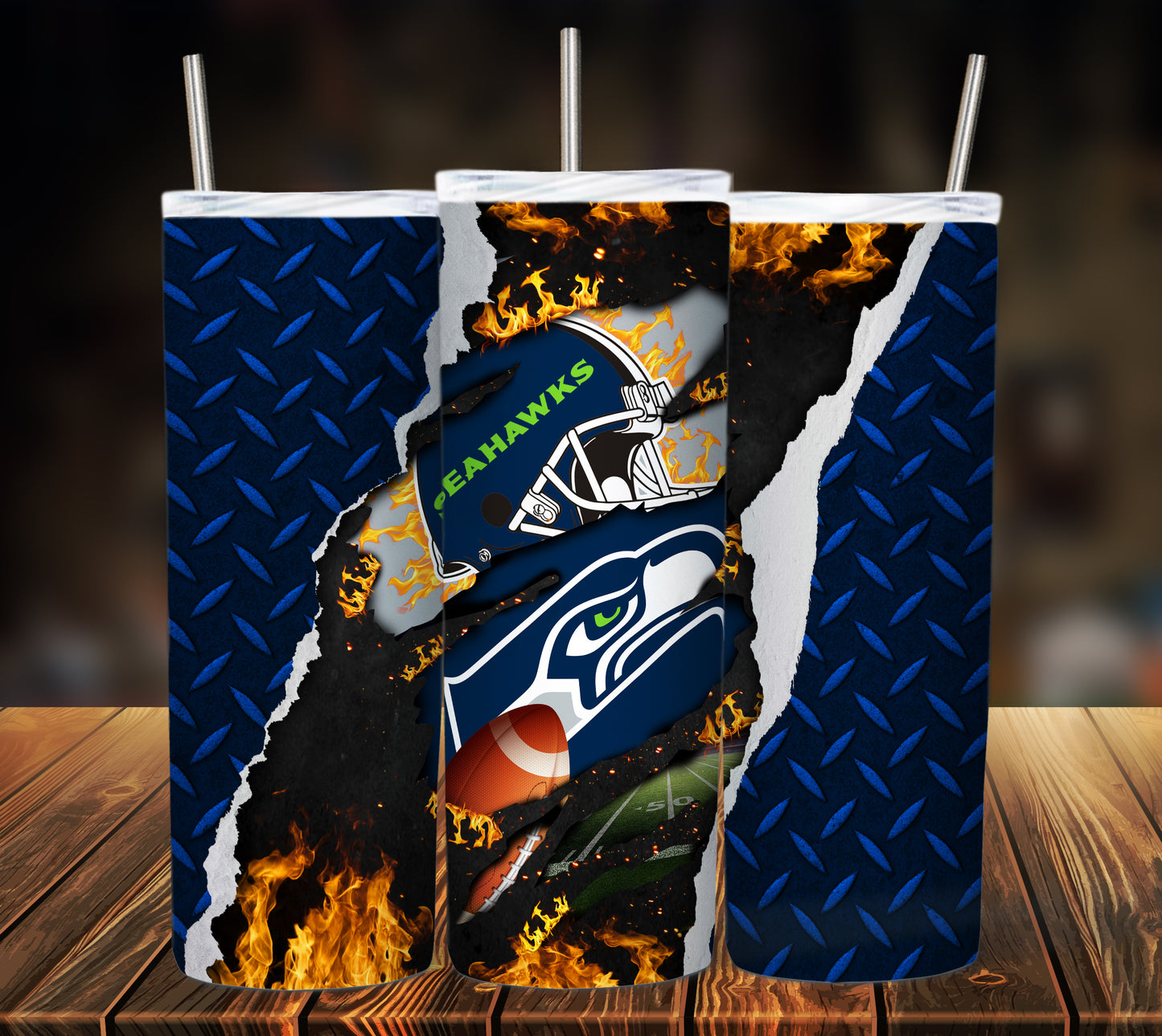 Football 20oz Sublimation Tumbler Image