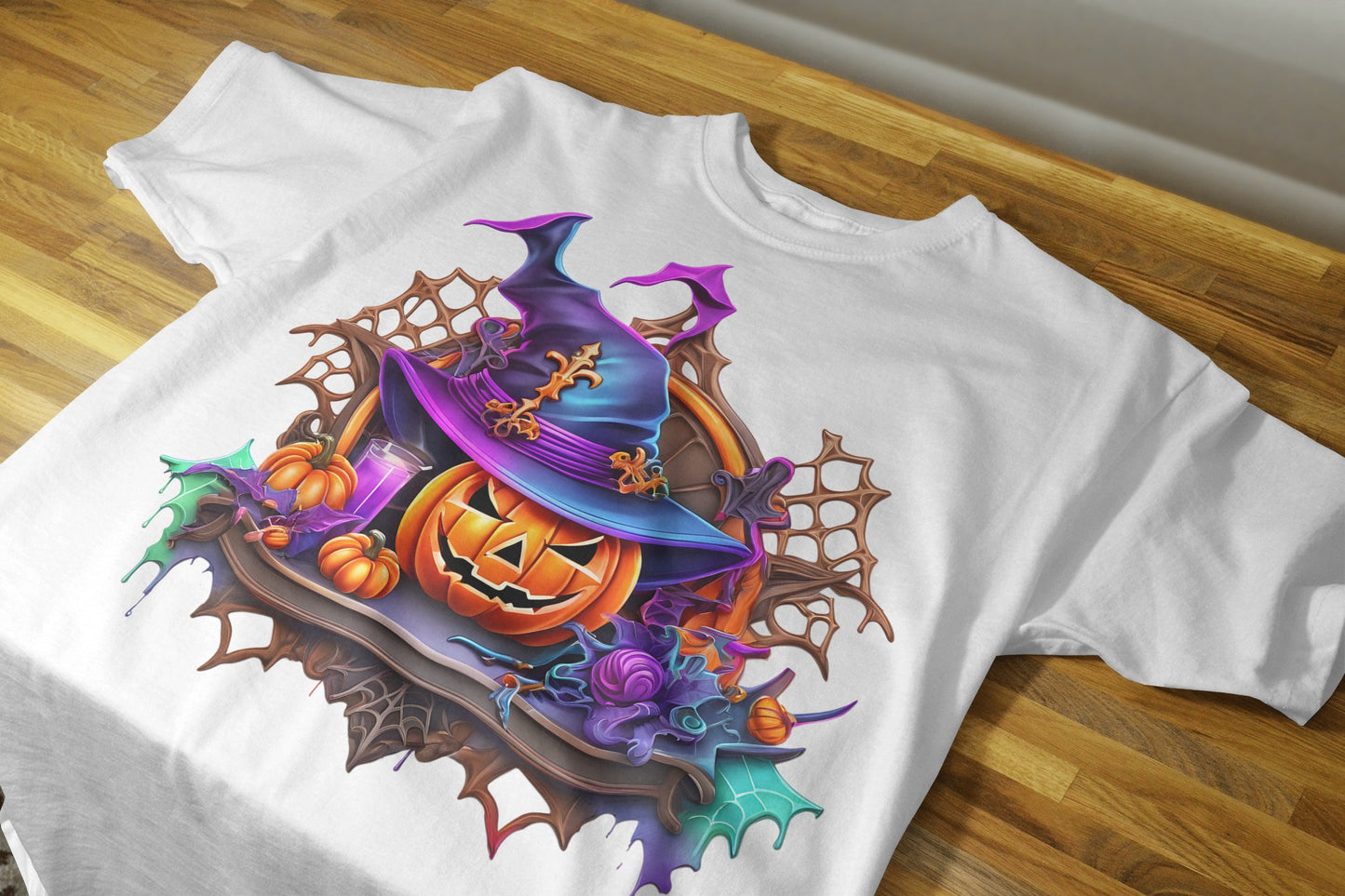 90+ Colorful Halloween Sublimation T-Shirt Images Bundle