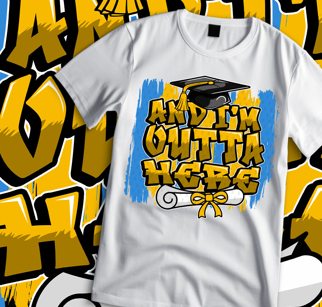 I'm Outta Here Sublimation/DTF T-shirt Images Bundle