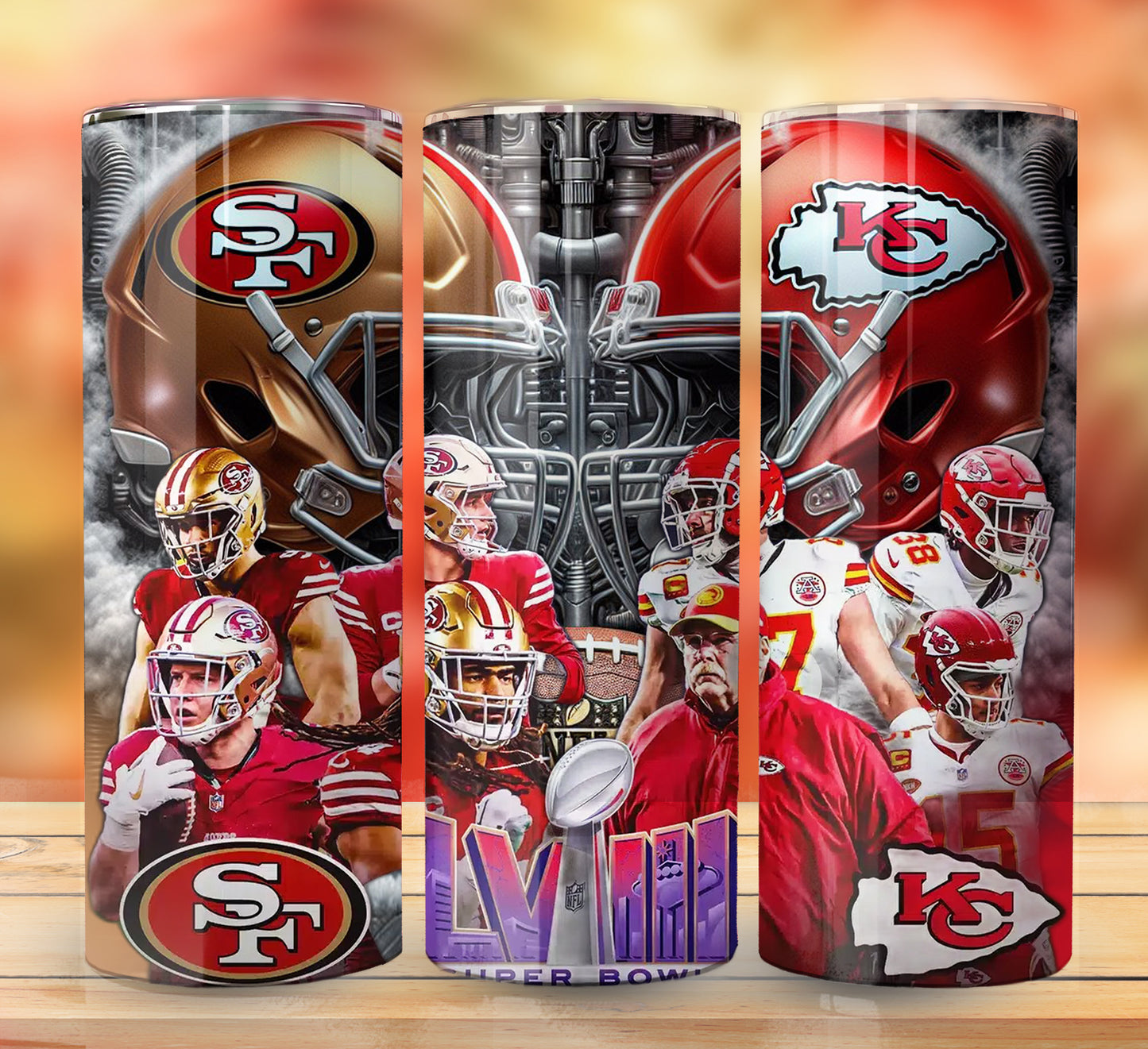 Football 20oz Sublimation Tumbler Images Bundle