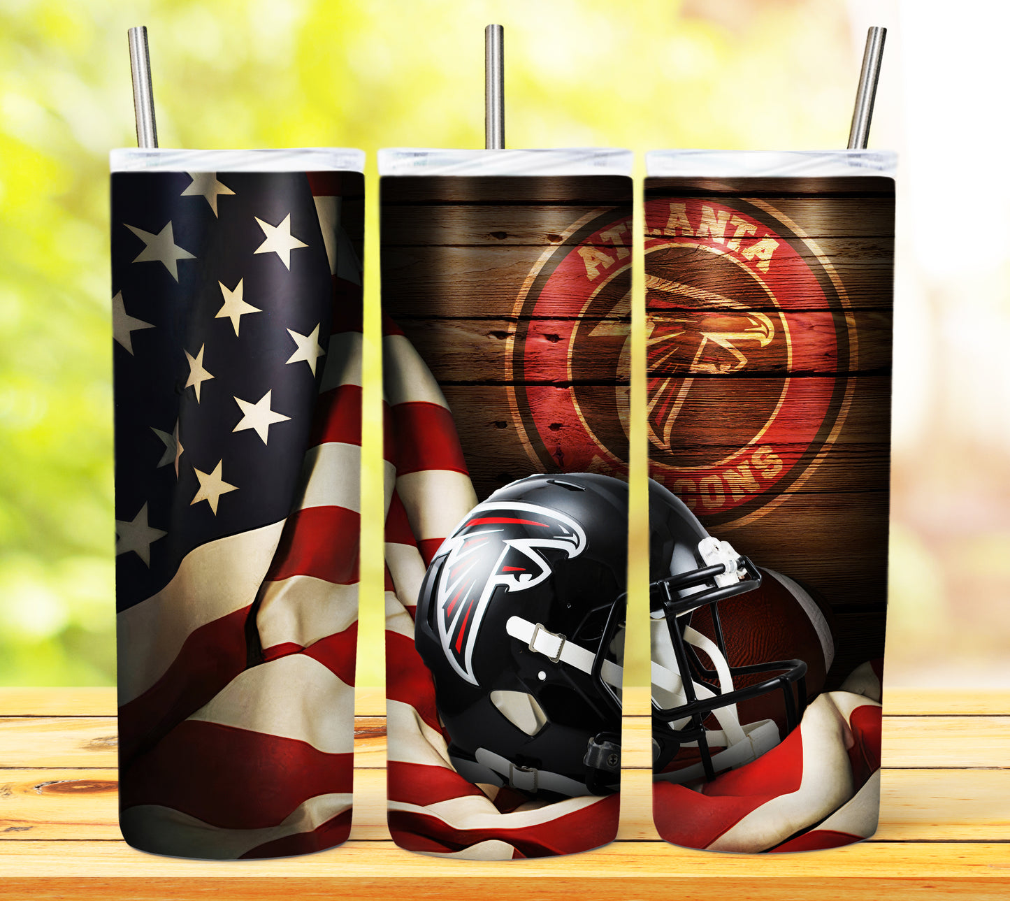 Football 20oz Sublimation Tumbler Image