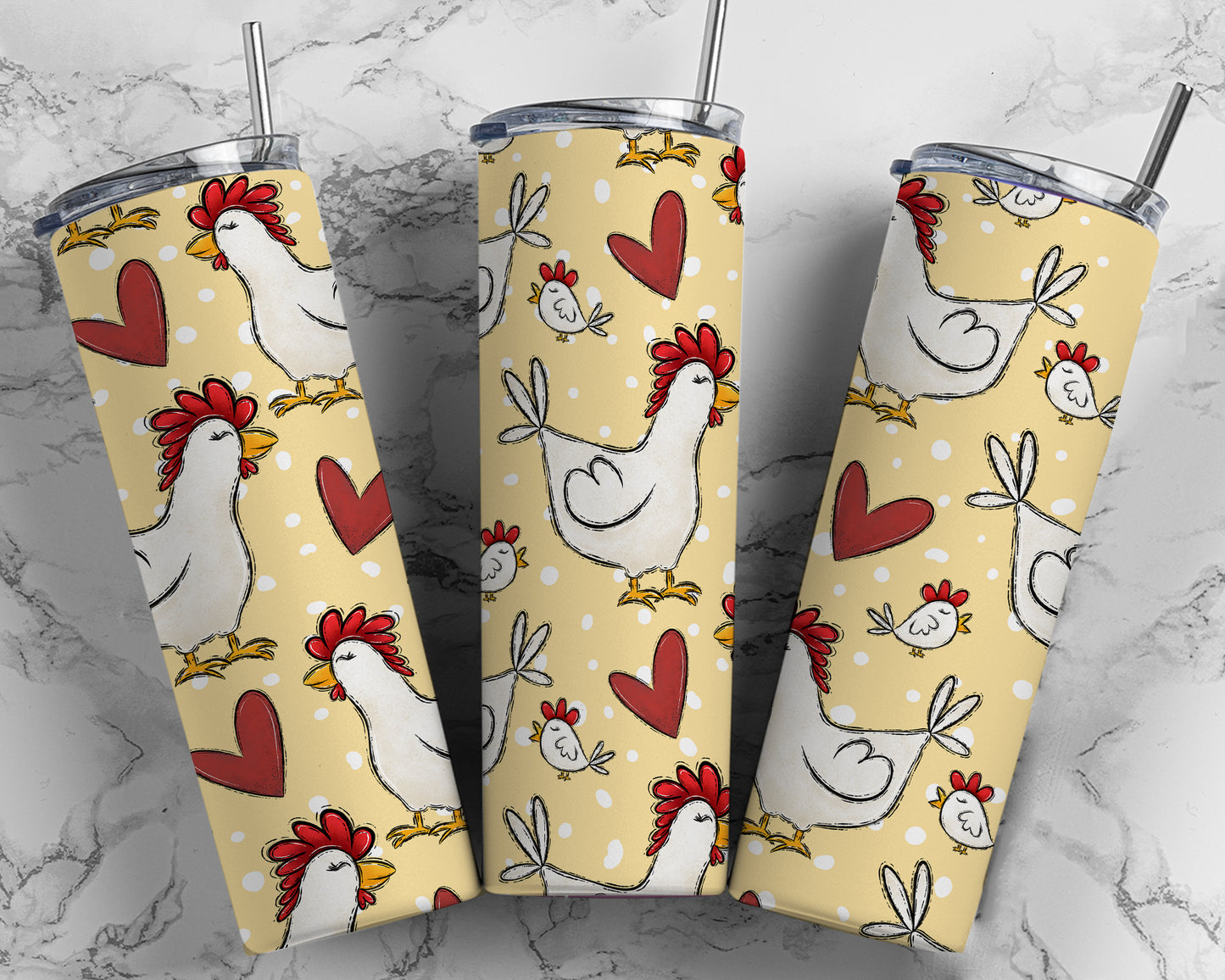 Chickens 20oz Sublimation Tumbler Image