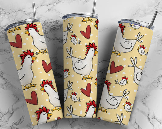 Chickens 20oz Sublimation Tumbler Image