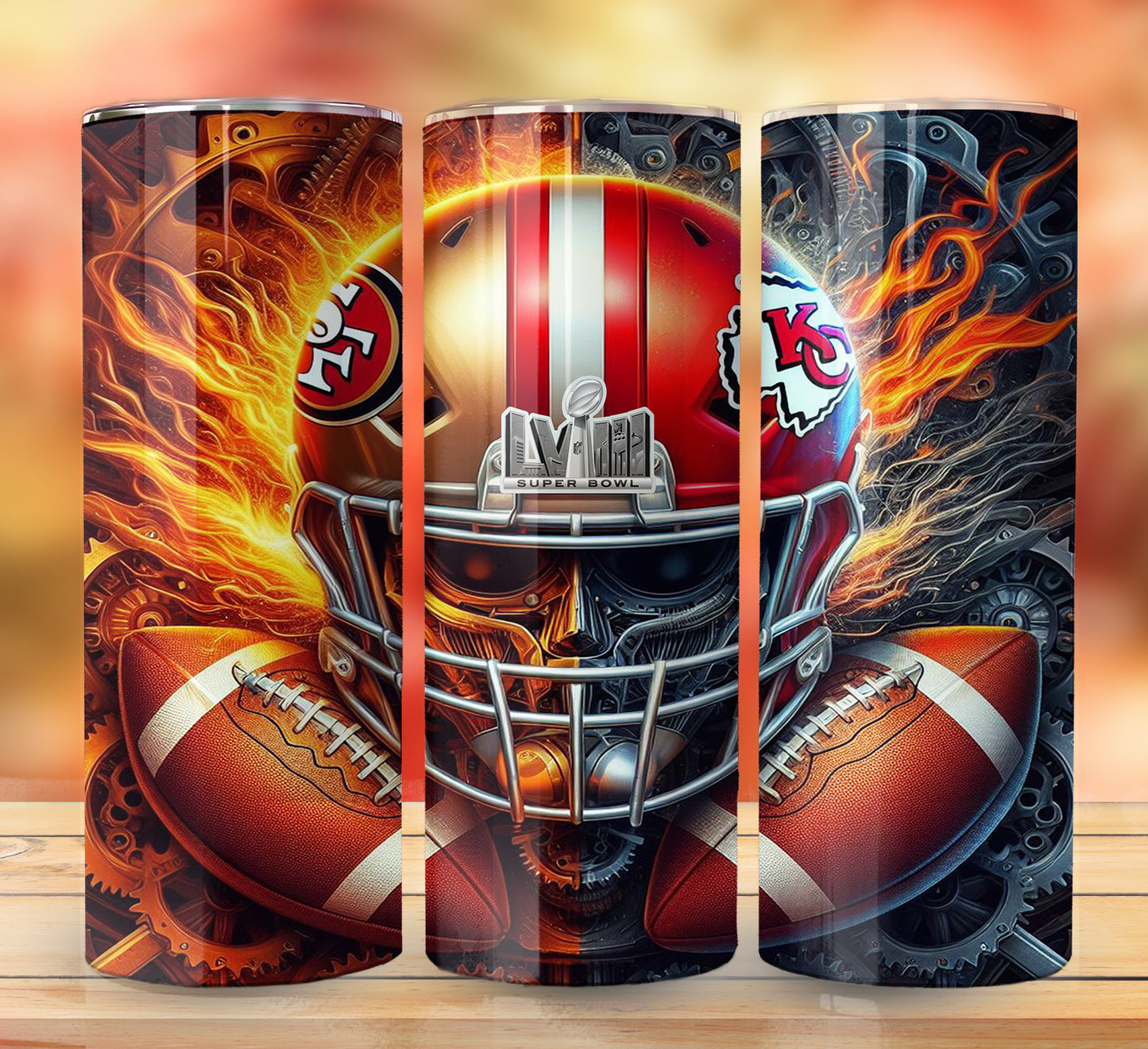 Football 20oz Sublimation Tumbler Images Bundle