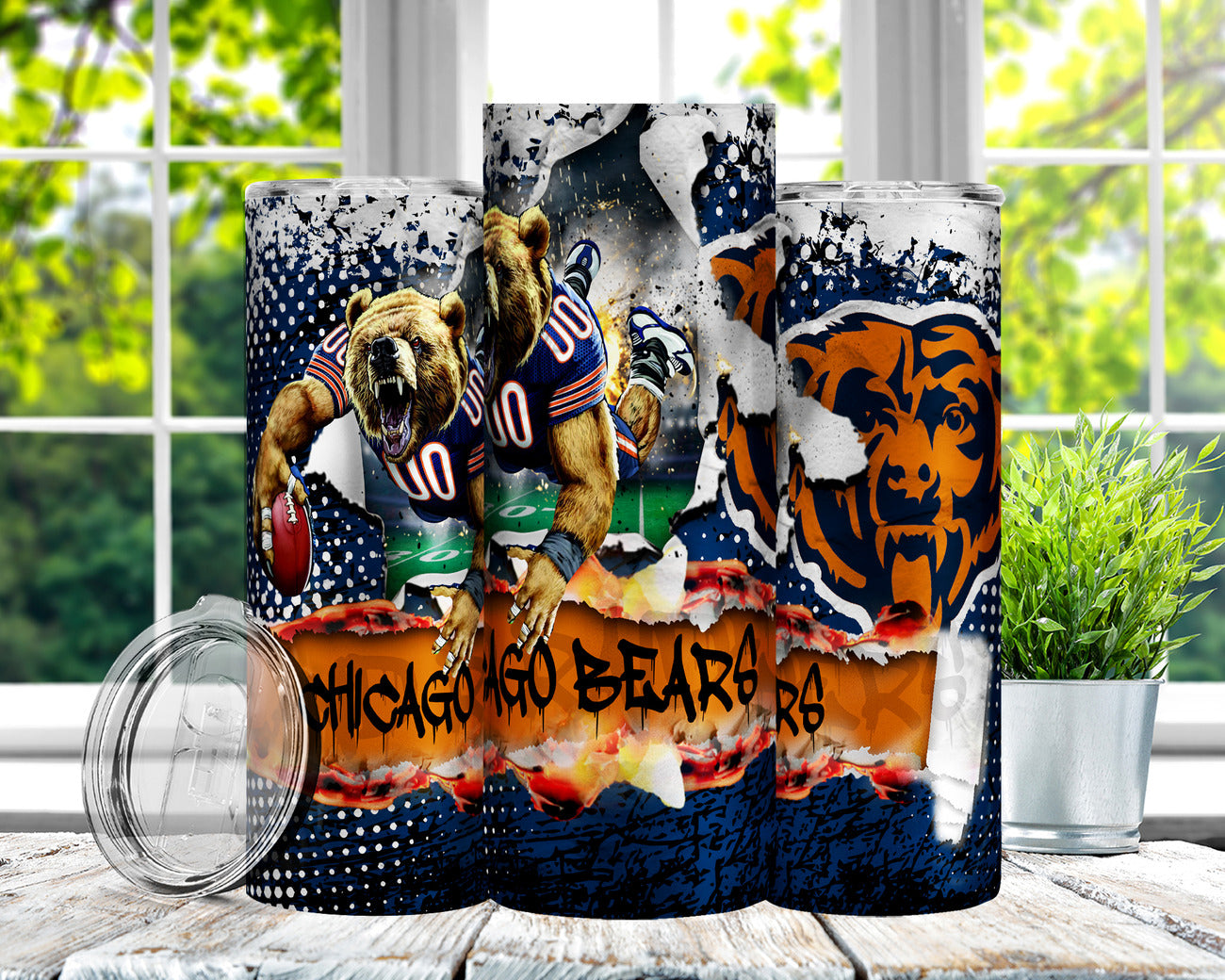 Football 20oz Sublimation Tumbler Image