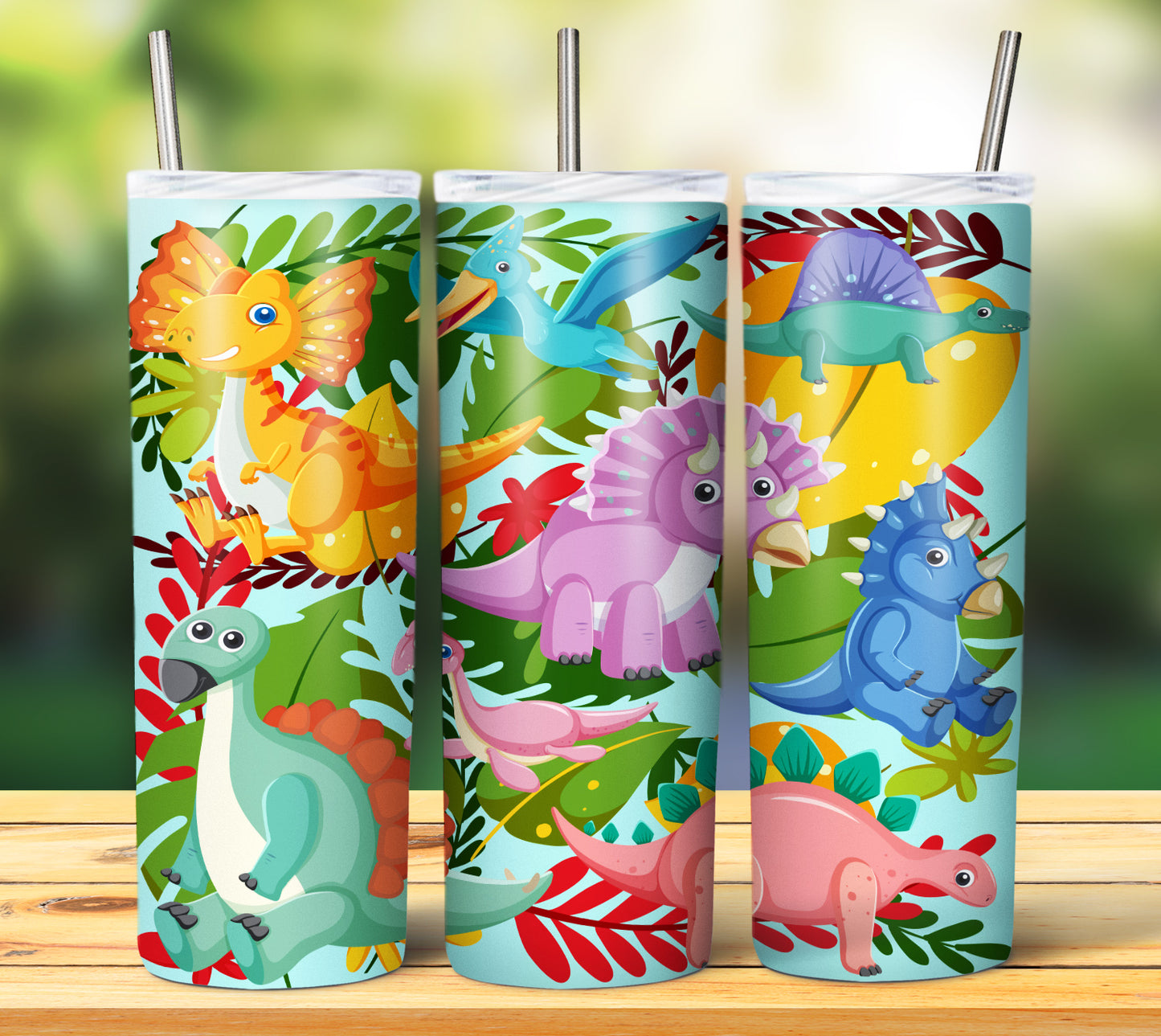 20 Dino Sublimation Tumbler Images Bundle 20 oz & Kid