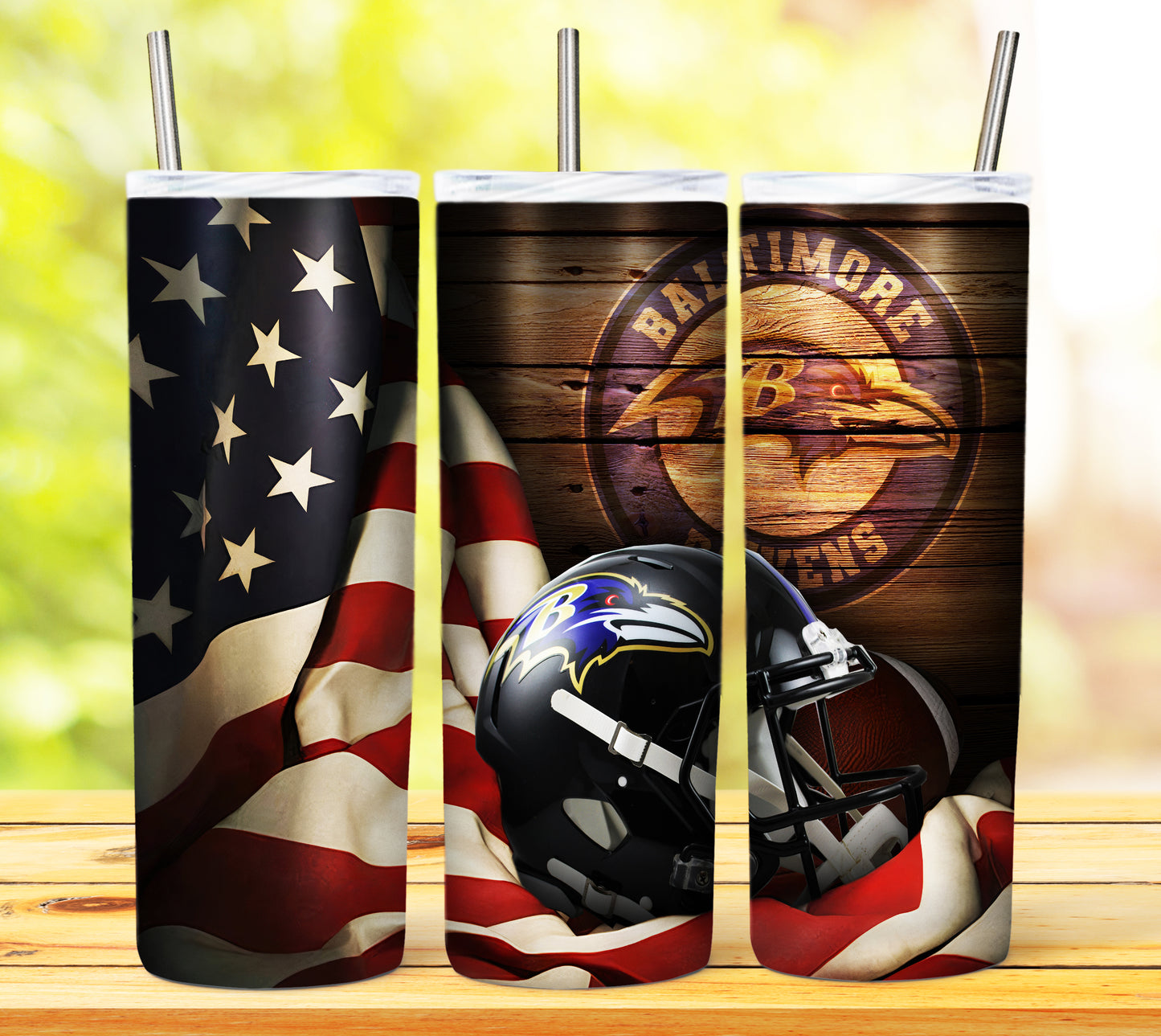 Football 20oz Sublimation Tumbler Image