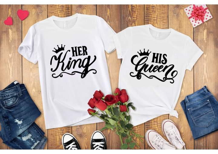 King/Queen Valentine Sublimation/DTF T-Shirt Images Bundle