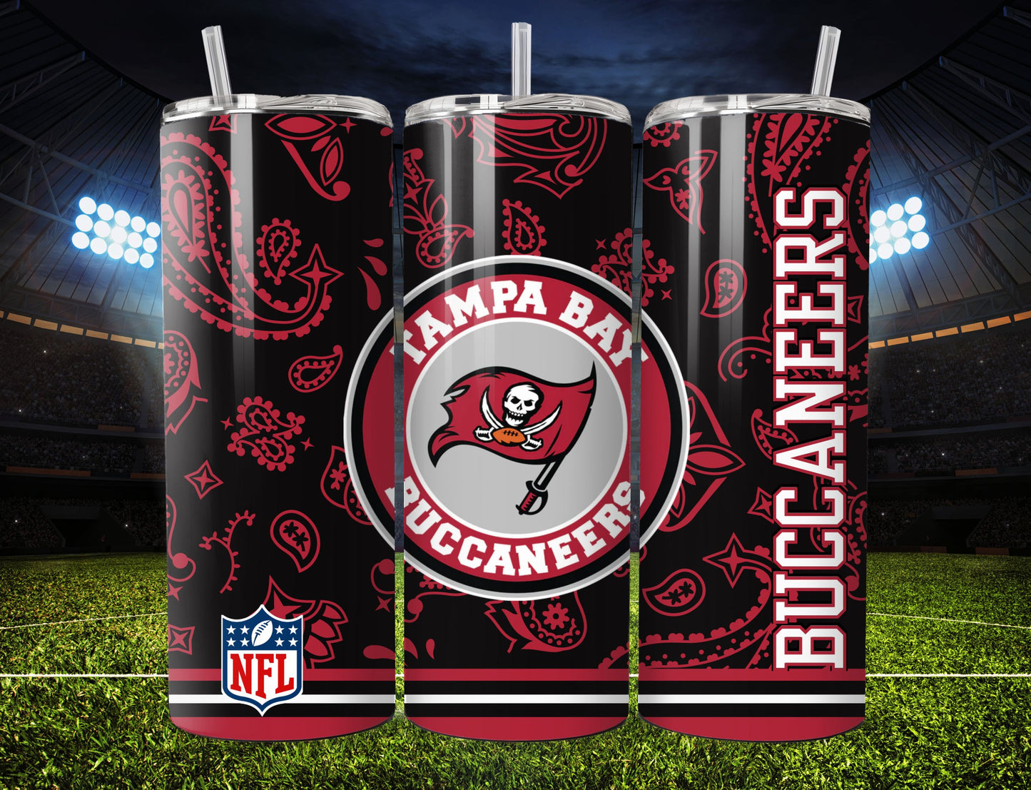 Football 20oz Sublimation Tumbler Image