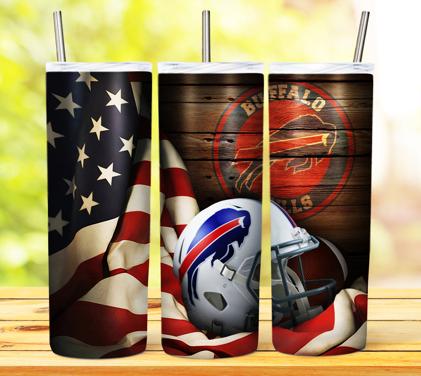 Football 20oz Sublimation Tumbler Image