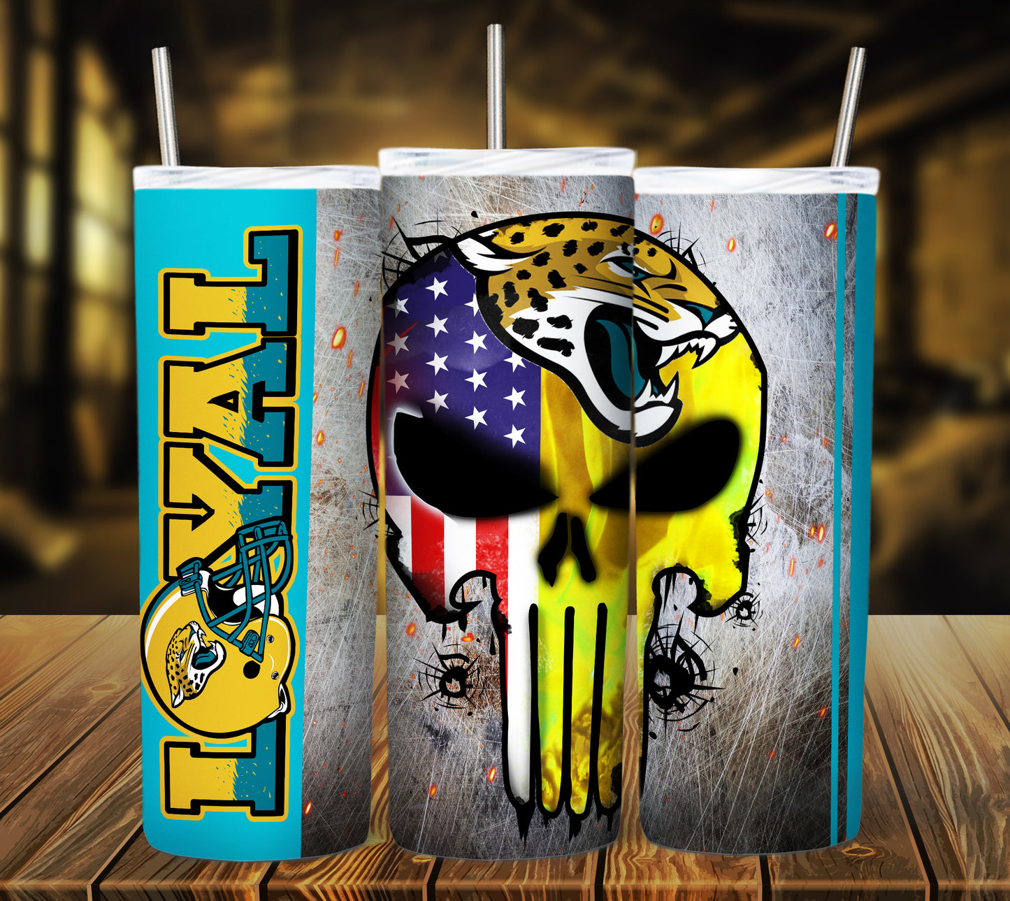 Football 20oz Sublimation Tumbler Image