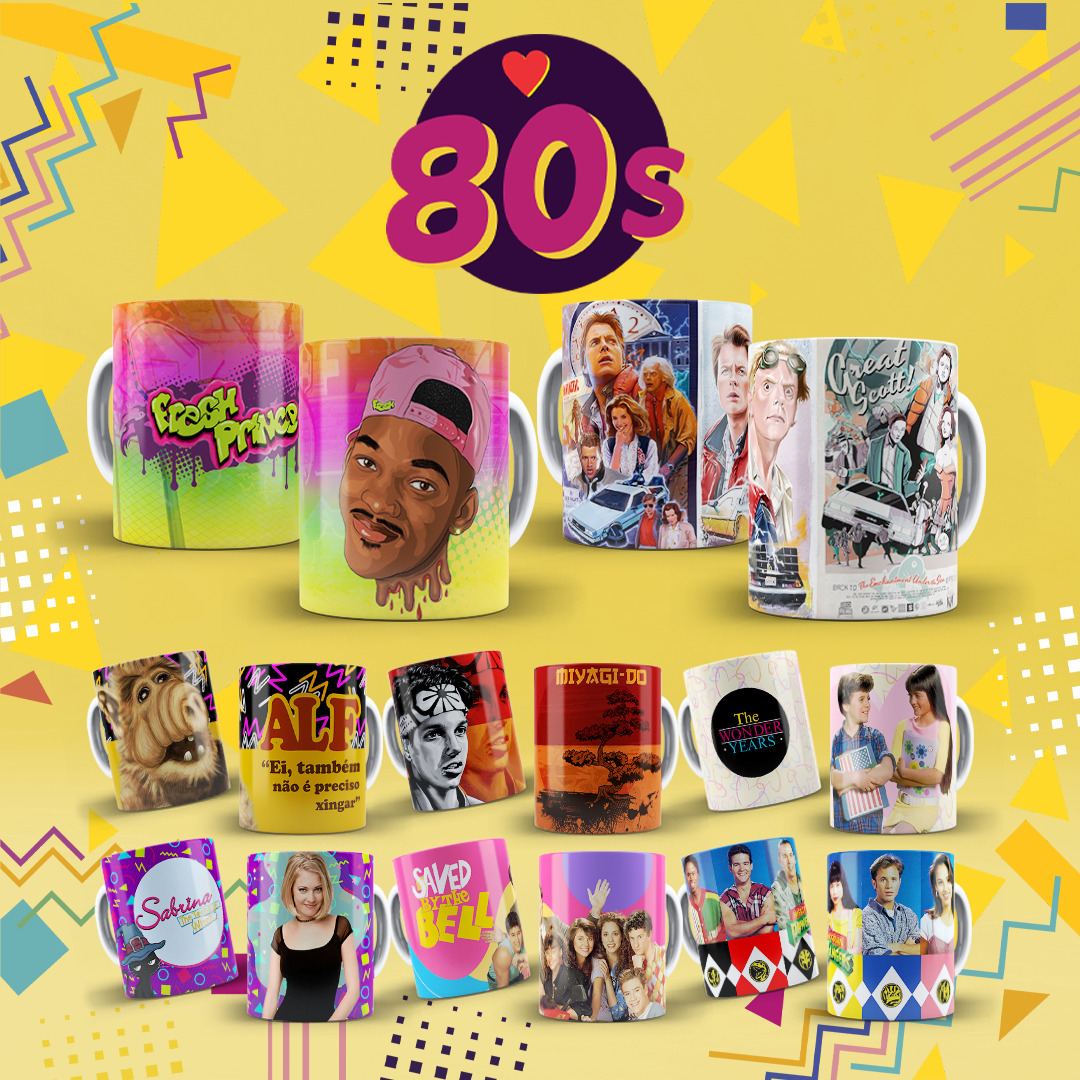 80's Sublimation 11/15oz Mug Images Bundle