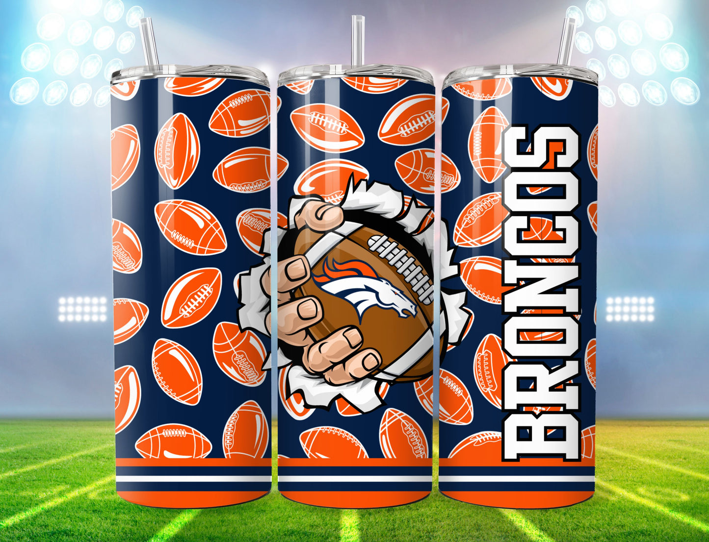 Football 20oz Sublimation Tumbler Image