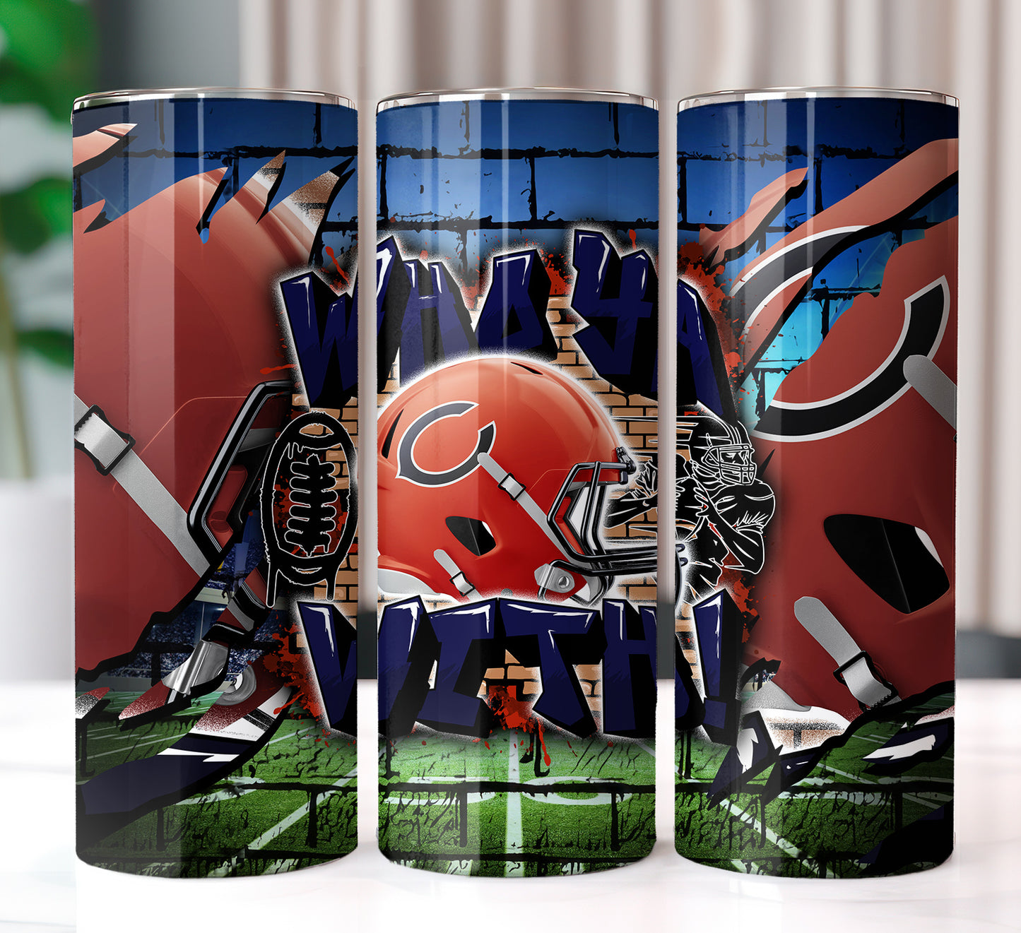 Football Sublimation 20oz Tumbler Images